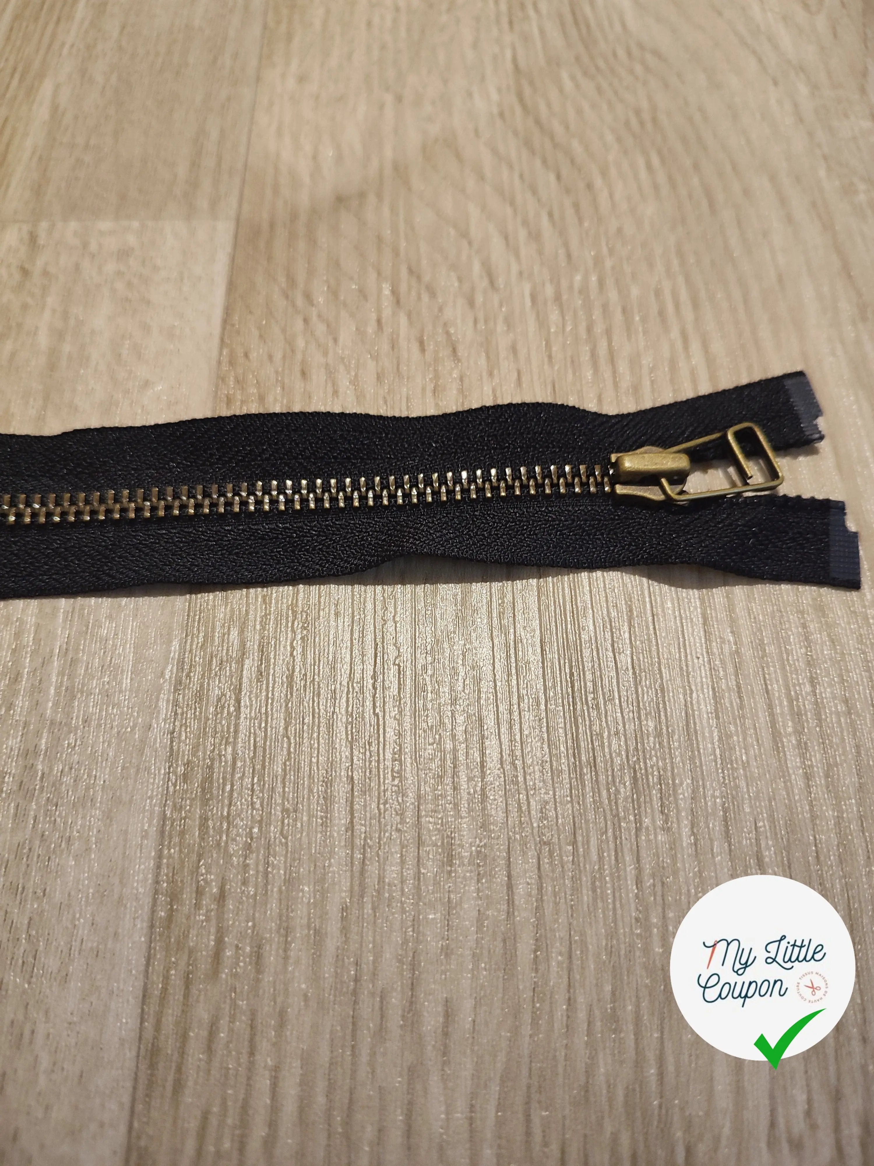 FERMETURE RIRI METAL SÉPARABLE 80CM NOIR - My Little Coupon