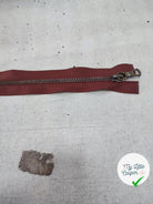 FERMETURE RIRI METAL SÉPARABLE 80CM ROUGE FONCÉ - My Little Coupon