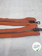 FERMETURE RIRI MÉTAL SÉPARABLE 85CM MARRON CITROUILLE - My Little Coupon