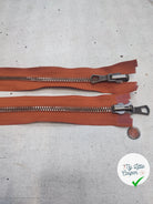 FERMETURE RIRI MÉTAL SÉPARABLE 85CM MARRON CITROUILLE - My Little Coupon