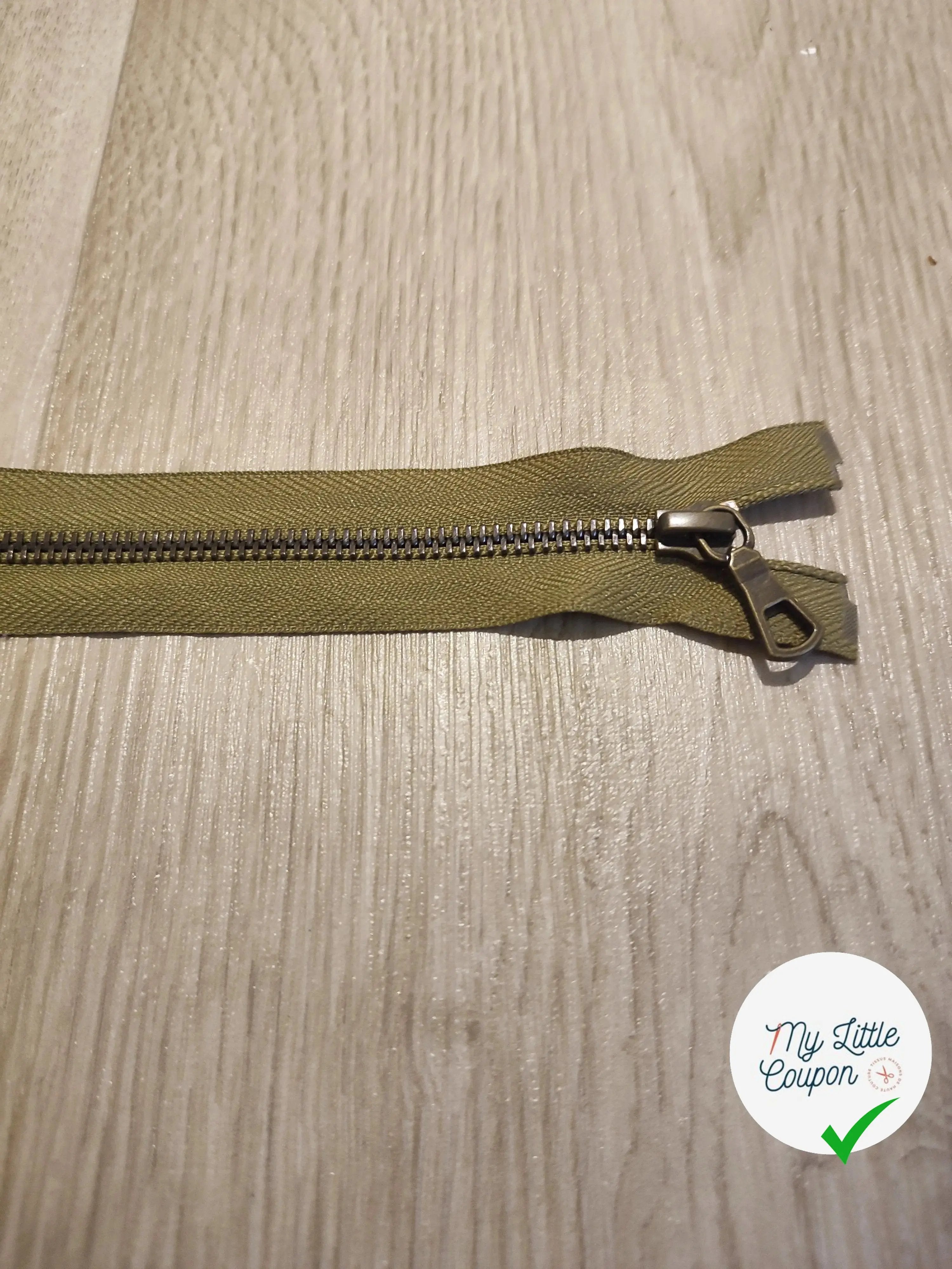 FERMETURE RIRI METAL NON SÉPARABLE DOUBLE CHEMINS 80CM VERT CLAIR - My Little Coupon