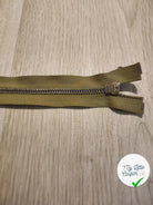 FERMETURE RIRI METAL NON SÉPARABLE DOUBLE CHEMINS 80CM VERT CLAIR - My Little Coupon