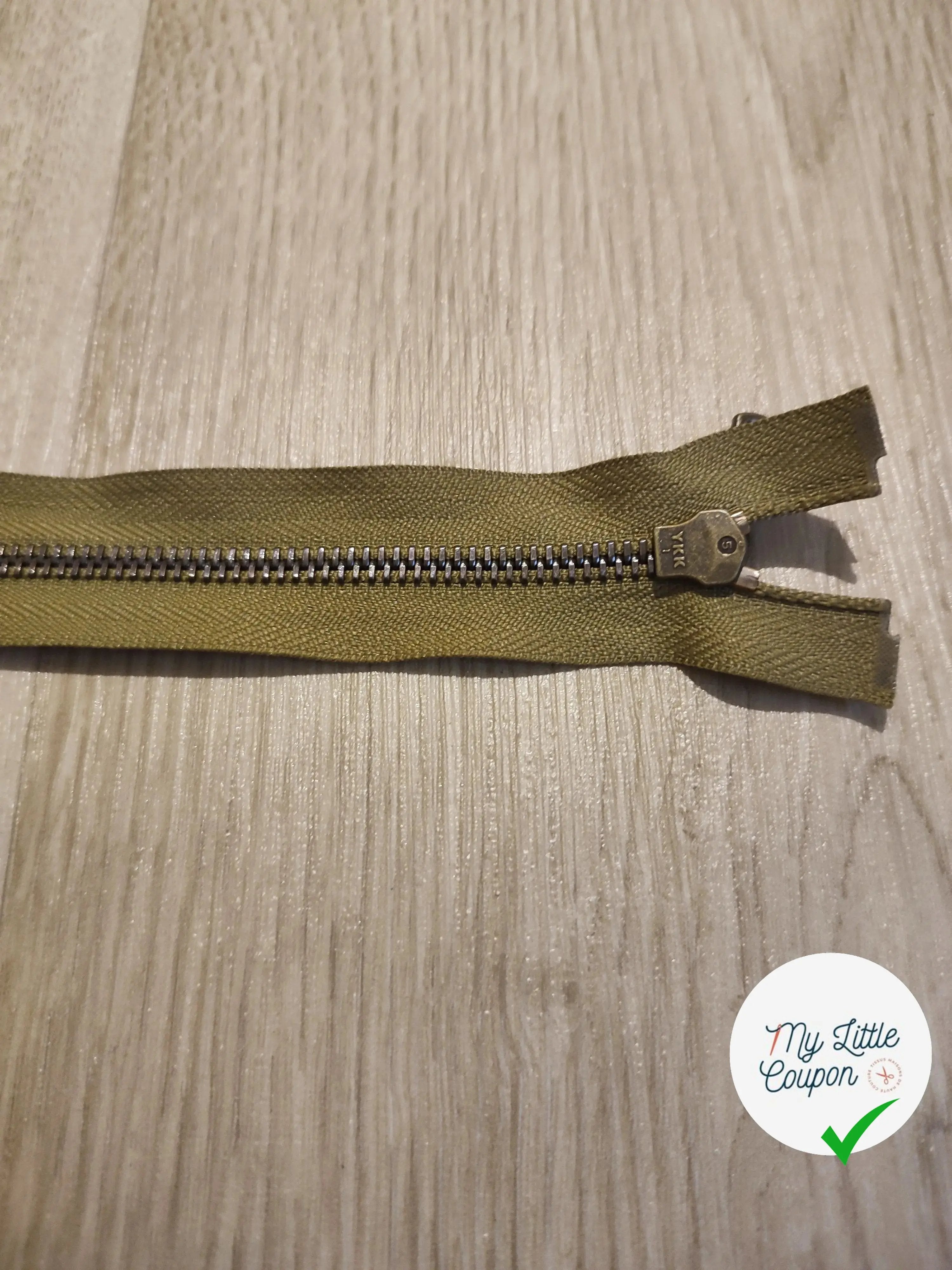 FERMETURE RIRI METAL NON SÉPARABLE DOUBLE CHEMINS 80CM VERT CLAIR - My Little Coupon