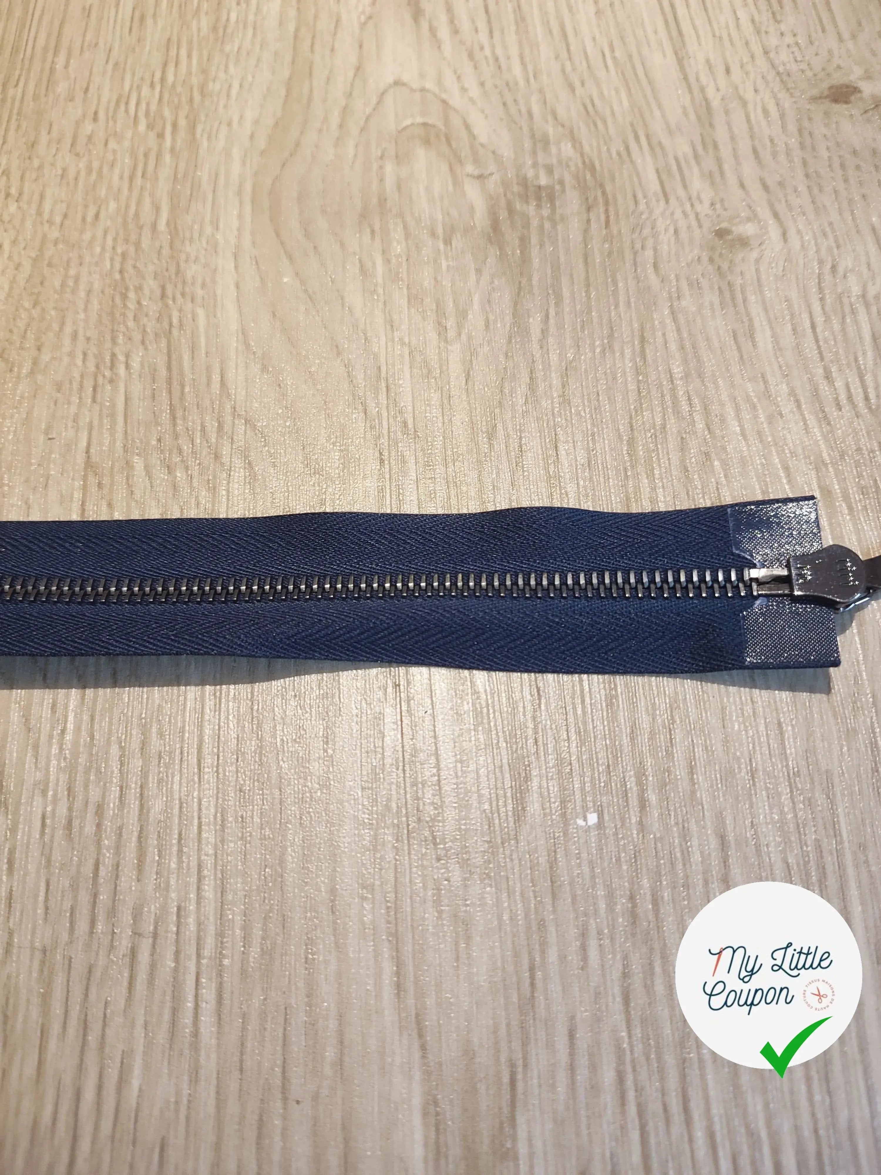 FERMETURE RIRI METAL NON SEPARABLE DOUBLE CHEMINS 85CM BLEU FONCÉ M6 - My Little Coupon