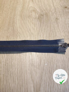 FERMETURE RIRI METAL NON SEPARABLE DOUBLE CHEMINS 85CM BLEU FONCÉ M6 - My Little Coupon