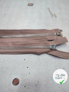 FERMETURE RIRI METAL SÉPARABLE DOUBLE ZIP 70CM MARRON BEIGE M6 - My Little Coupon