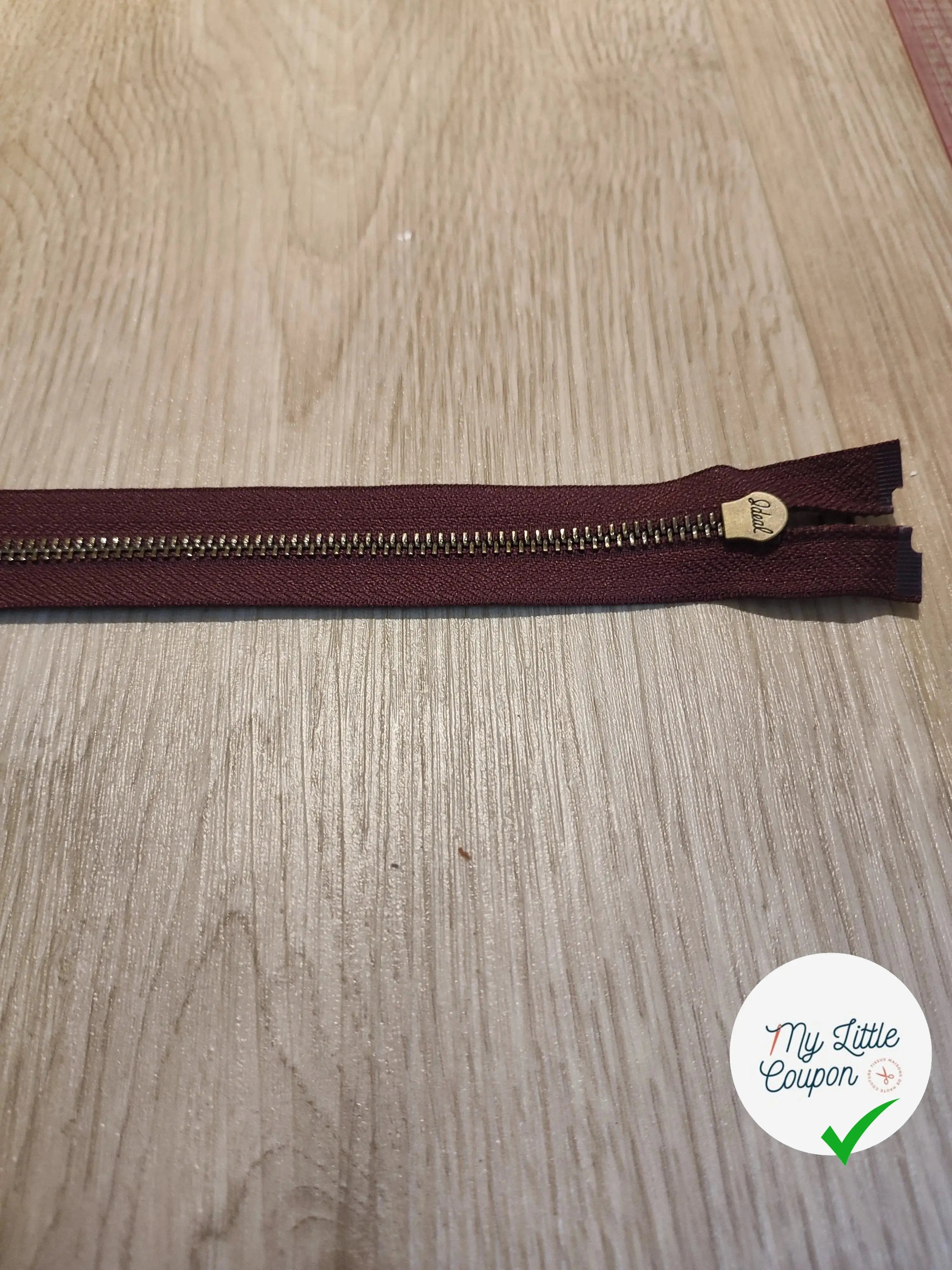 FERMETURE RIRI METAL SÉPARABLE 90CM BORDEAUX - My Little Coupon