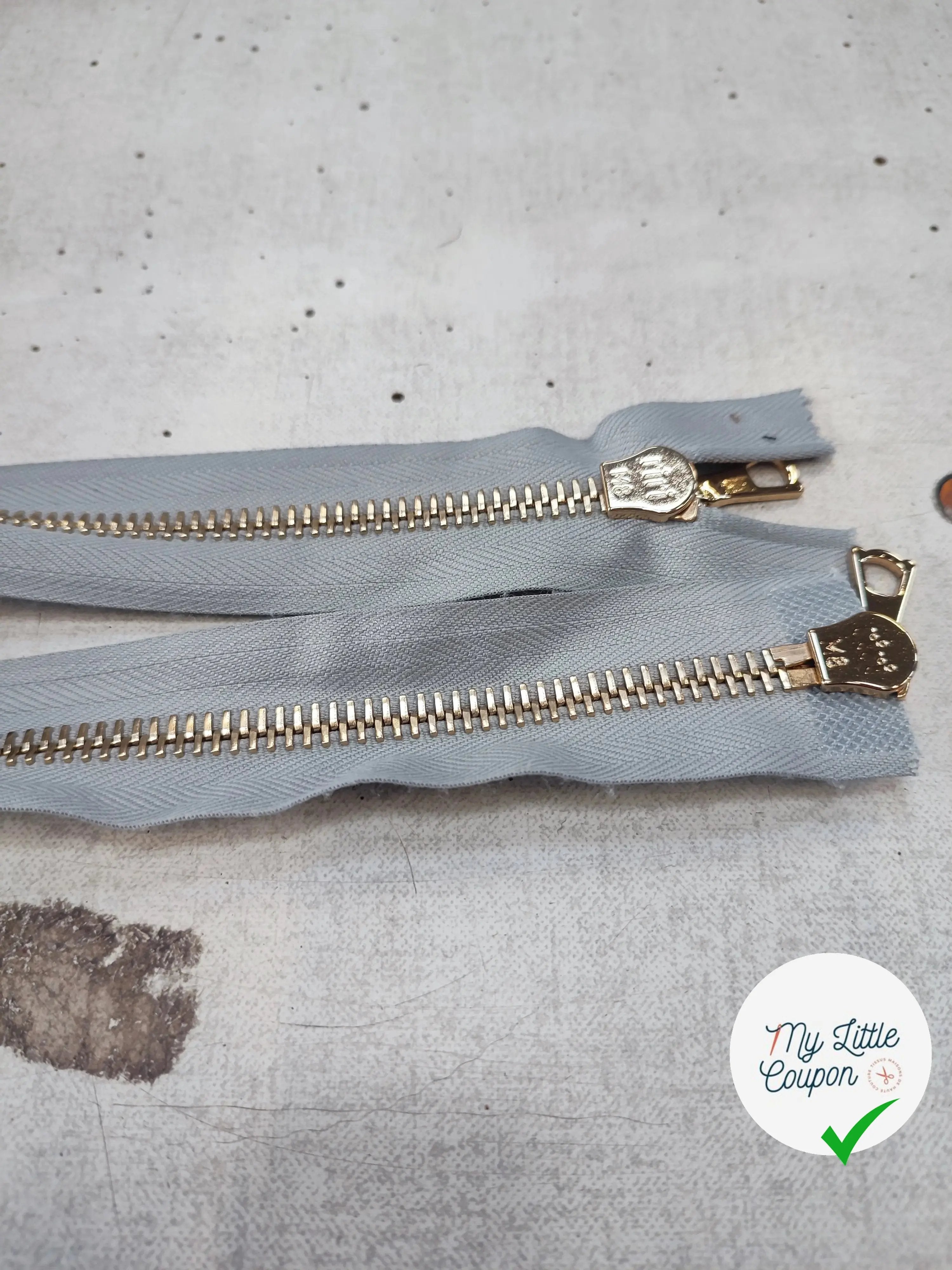 FERMETURE RIRI METAL SÉPARABLE 80CM GRIS CLAIR M8 - My Little Coupon