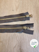 FERMETURE RIRI METAL SÉPARABLE DOUBLE CHEMINS RÉVERSIBLE 95CM MARRON FONCÉ - My Little Coupon