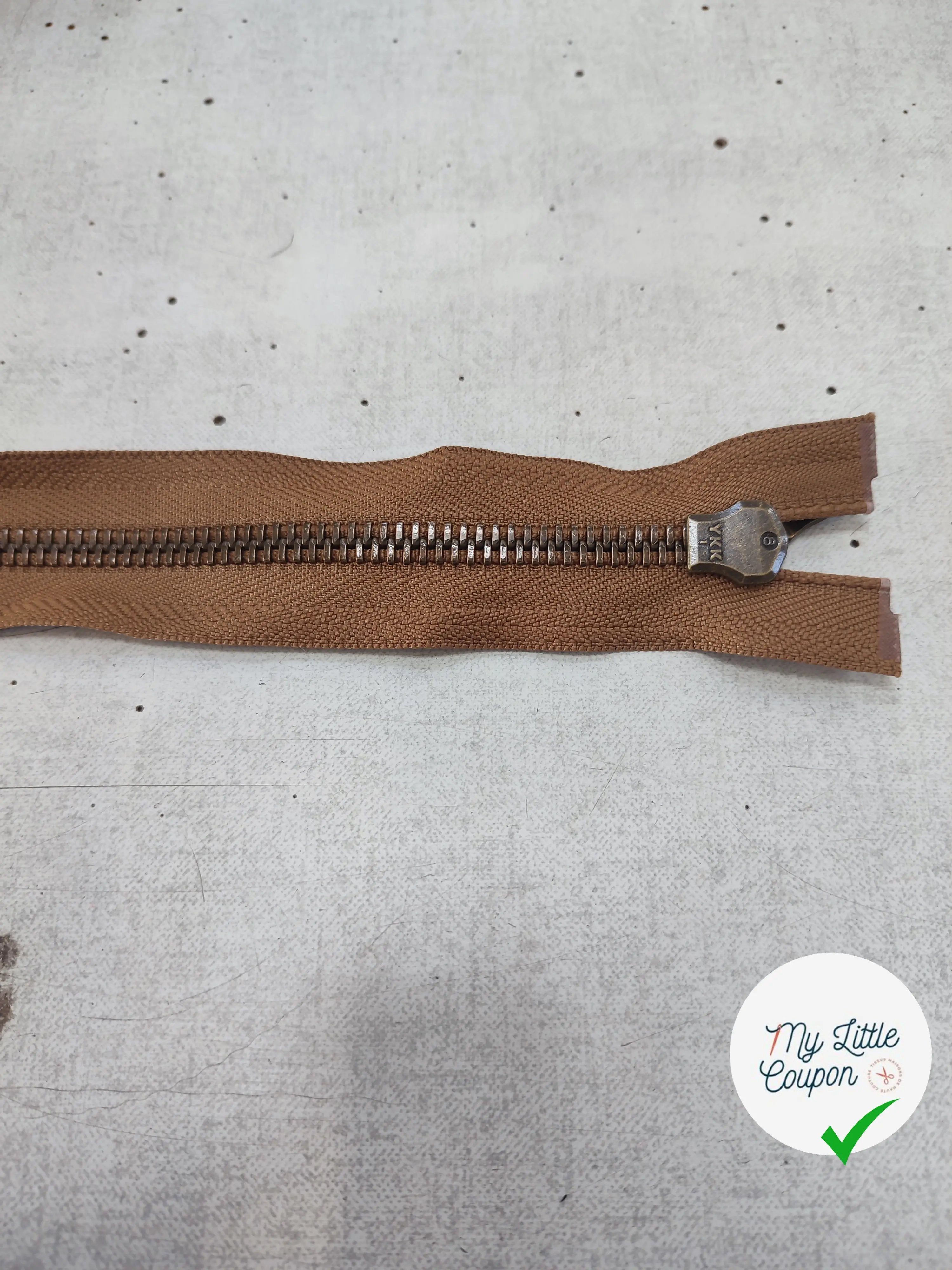 FERMETURE RIRI METAL SÉPARABLE 90CM MARRON CLAIR - My Little Coupon