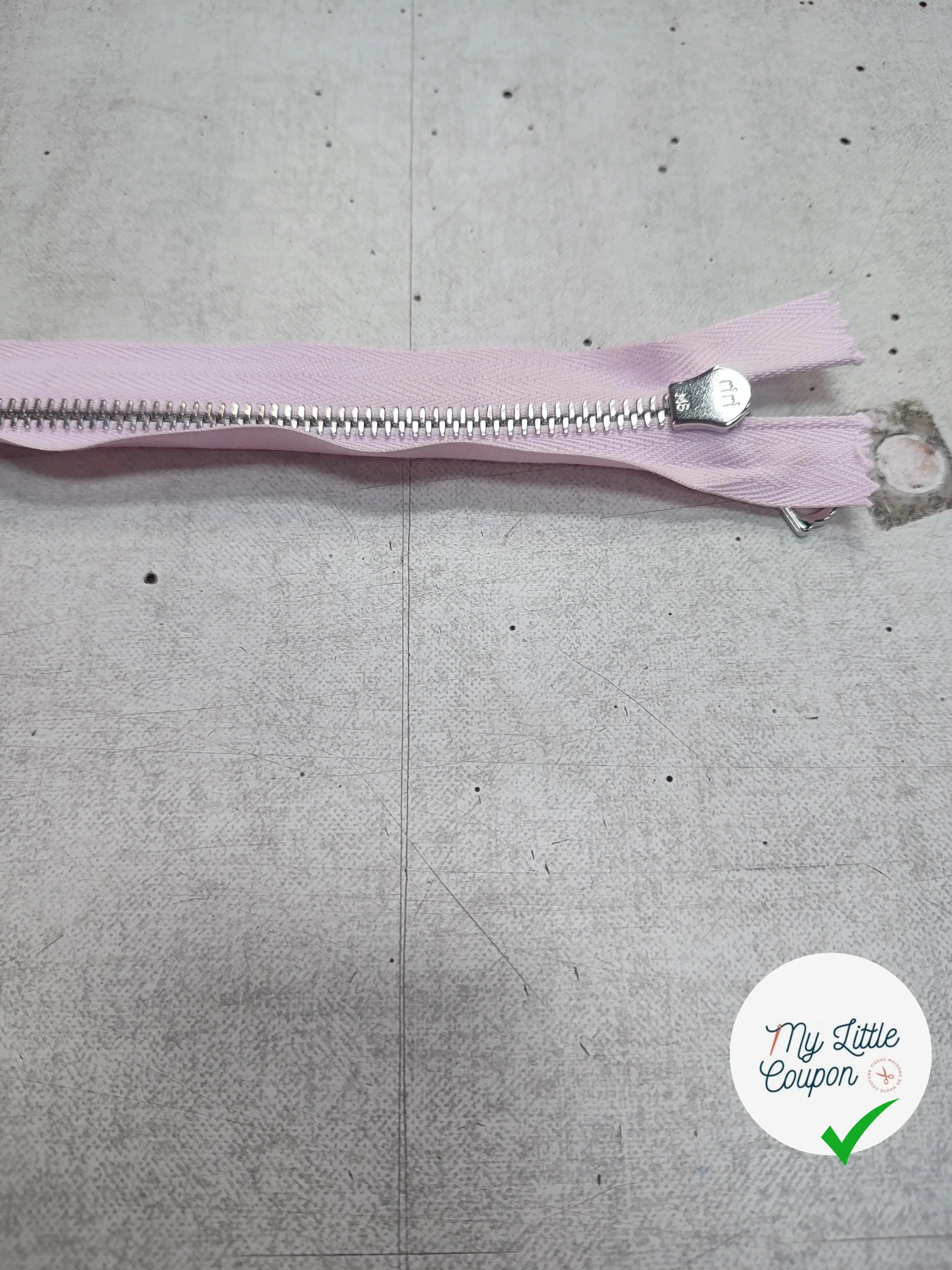 FERMETURE RIRI METAL SÉPARABLE 60CM ROSE M6 - My Little Coupon