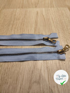 FERMETURE RIRI METAL SÉPARABLE DOUBLE CHEMINS 75CM BLEU M6 - My Little Coupon