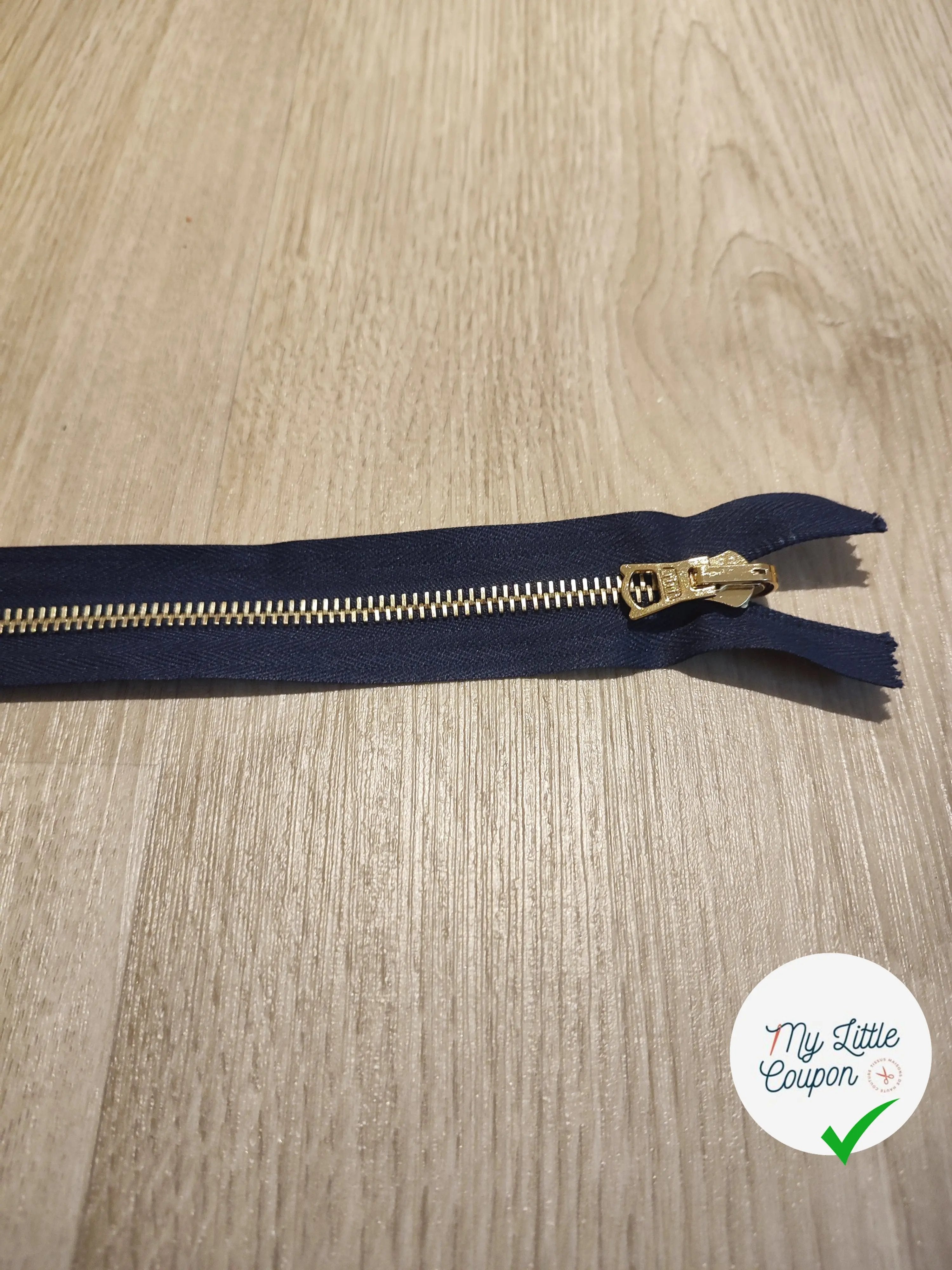 FERMETURE RIRI METAL SEPARABLE DOUBLE CHEMINS 75CM BLEU NUIT - My Little Coupon