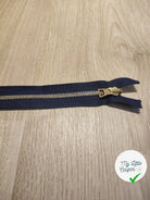 FERMETURE RIRI METAL SEPARABLE DOUBLE CHEMINS 75CM BLEU NUIT - My Little Coupon