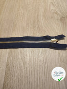 FERMETURE RIRI METAL SEPARABLE DOUBLE CHEMINS 75CM BLEU NUIT - My Little Coupon