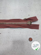 FERMETURE RIRI METAL NON SÉPARABLE 20CM MARRON BORDEAUX M8 - My Little Coupon