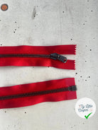 FERMETURE RIRI SÉPARABLE ROUGE MÉTAL 90 CM - My Little Coupon