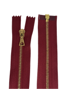 FERMETURE SÉPARABLE BORDEAUX MÉTAL DORÉ 95CM - My Little Coupon