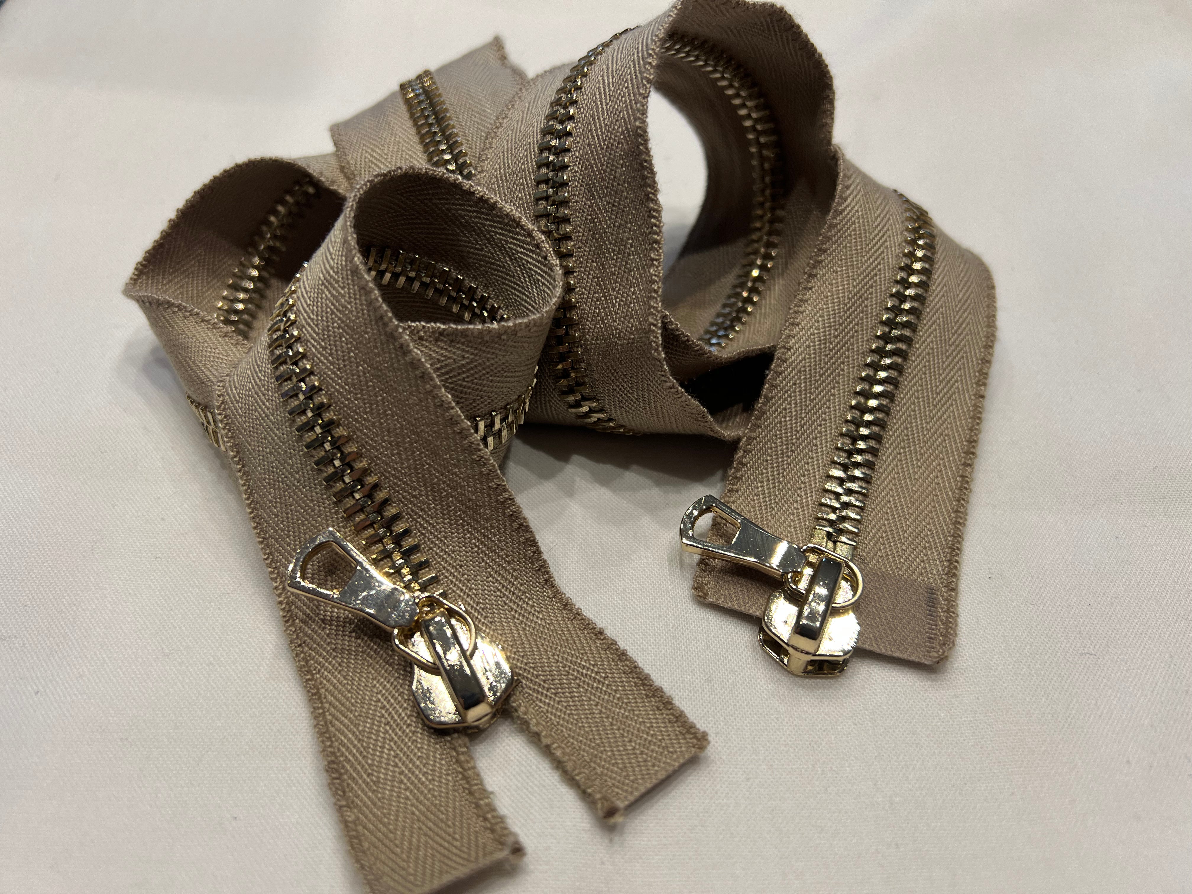 FERMETURE SÉPARABLE DOUBLE CURSEUR BEIGE 90 CM - My Little Coupon