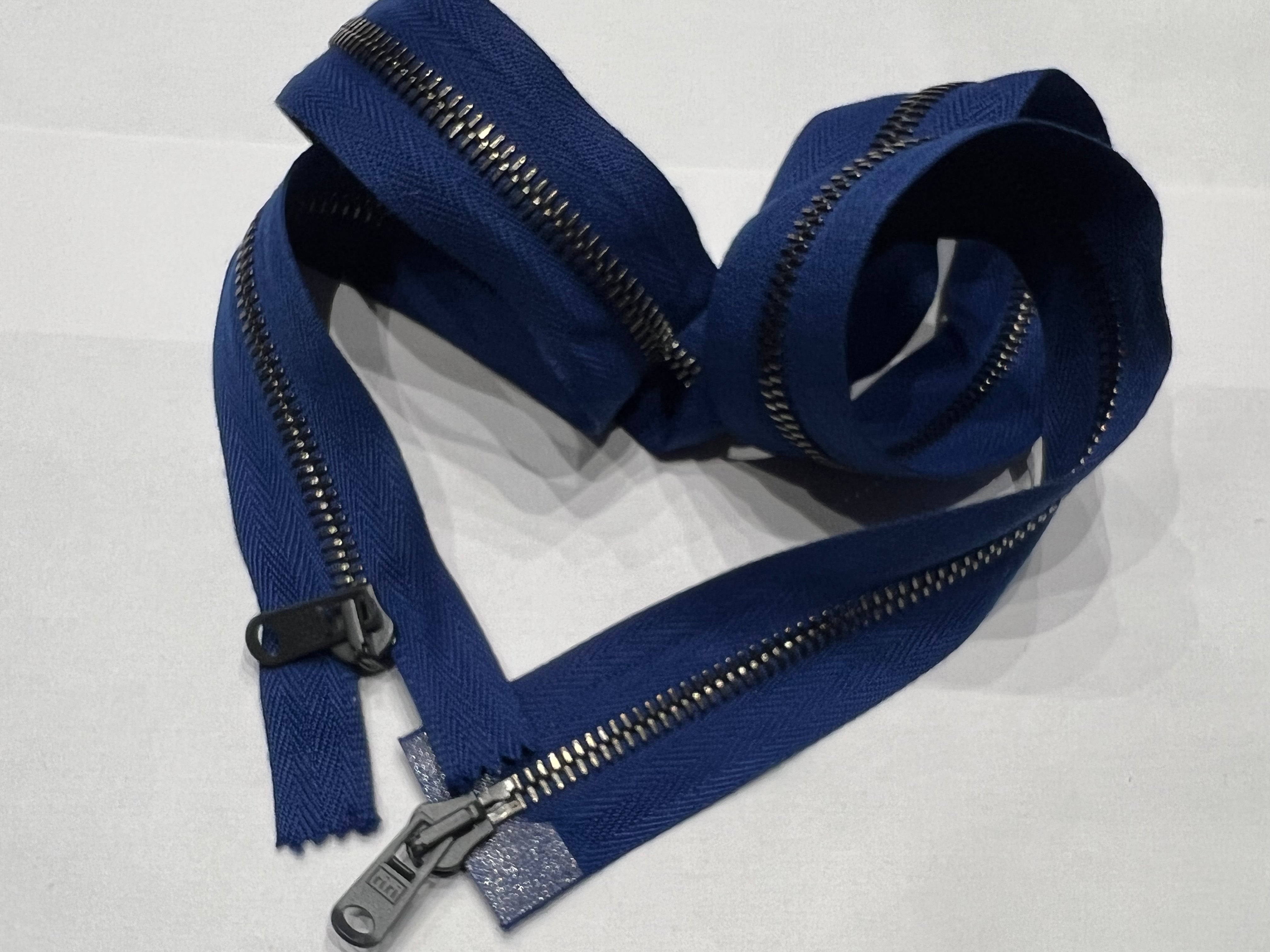 FERMETURE SÉPARABLE DOUBLE CURSEUR BLEU DE TRAVAIL 90 CM - My Little Coupon