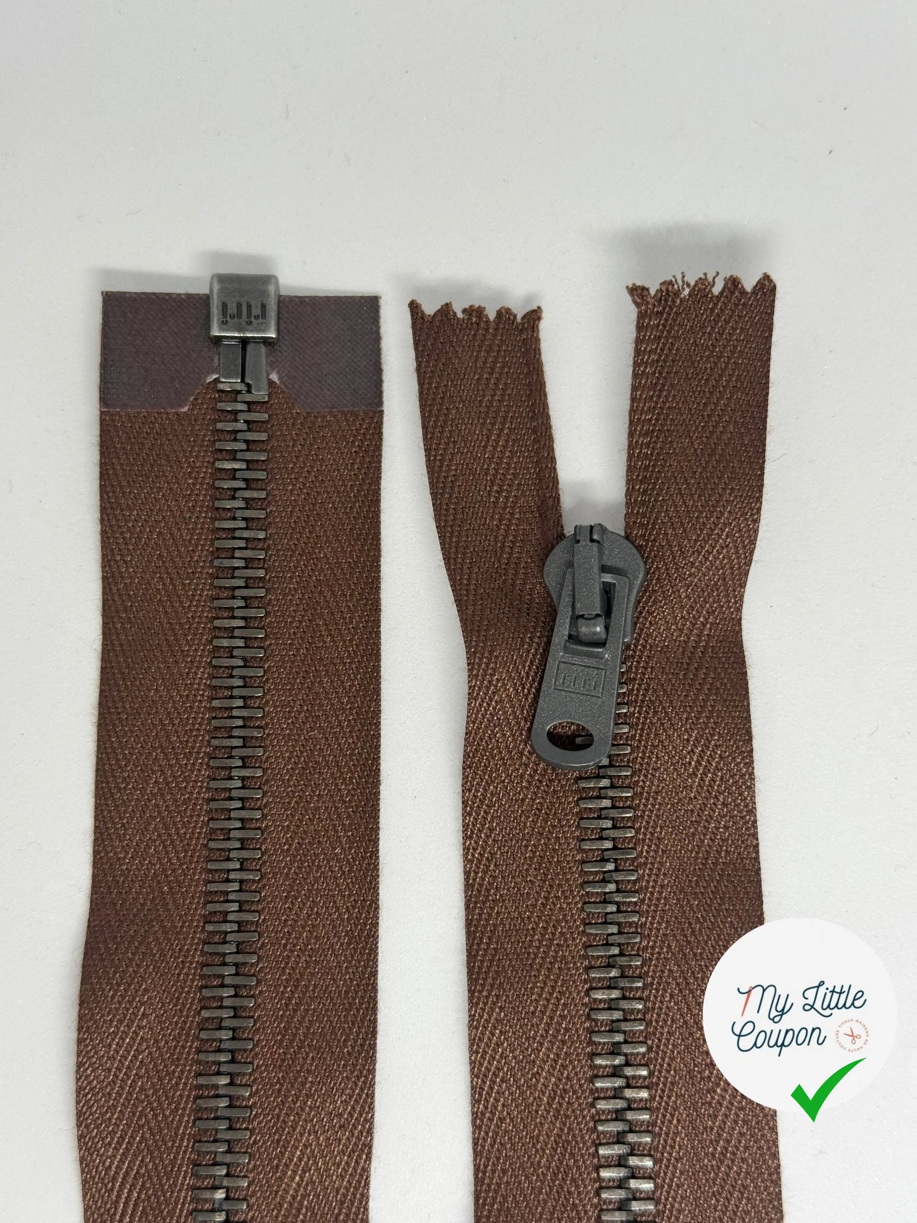 FERMETURE SÉPARABLE MARRON CHOCOLAT 48CM - My Little Coupon