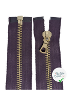 FERMETURE SÉPARABLE VIOLINE 60CM MÉTAL DORÉ - My Little Coupon