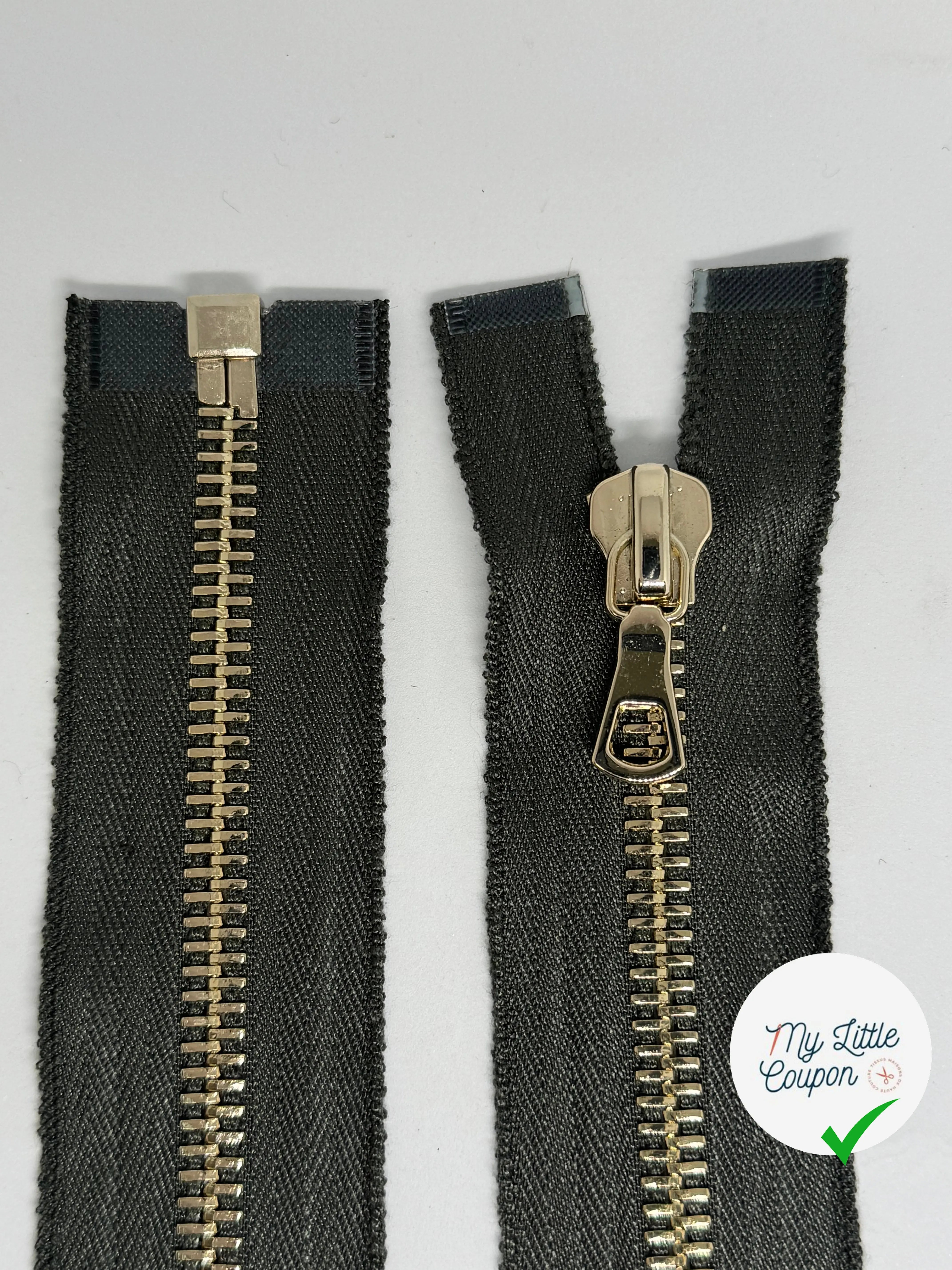 FERMETURE VERT SAPIN SÉPARABLE MÉTAL DORÉ - My Little Coupon