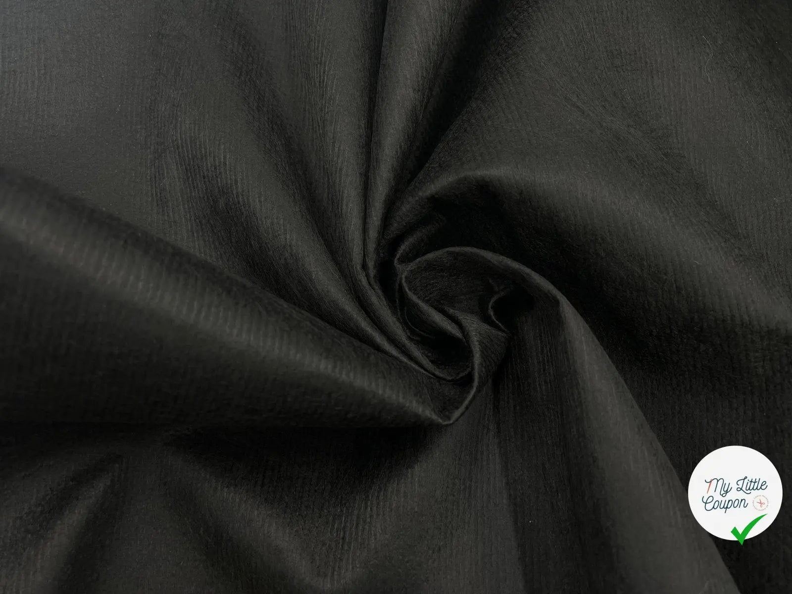 FEUTRINE NOIR LAINEUSE - coupon de tissu de 3 mètres - My Little Coupon - tissu - coudre