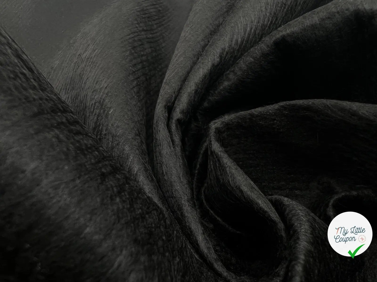FEUTRINE NOIR LAINEUSE - coupon de tissu de 3 mètres - My Little Coupon - tissu - coudre
