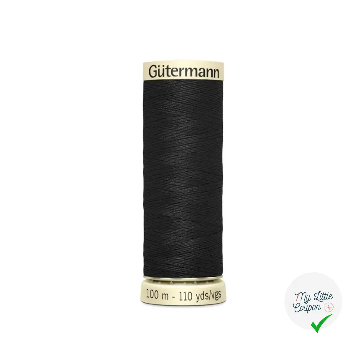 FIL À COUDRE 100M GÜTERMANN NOIR 000 - My Little Coupon