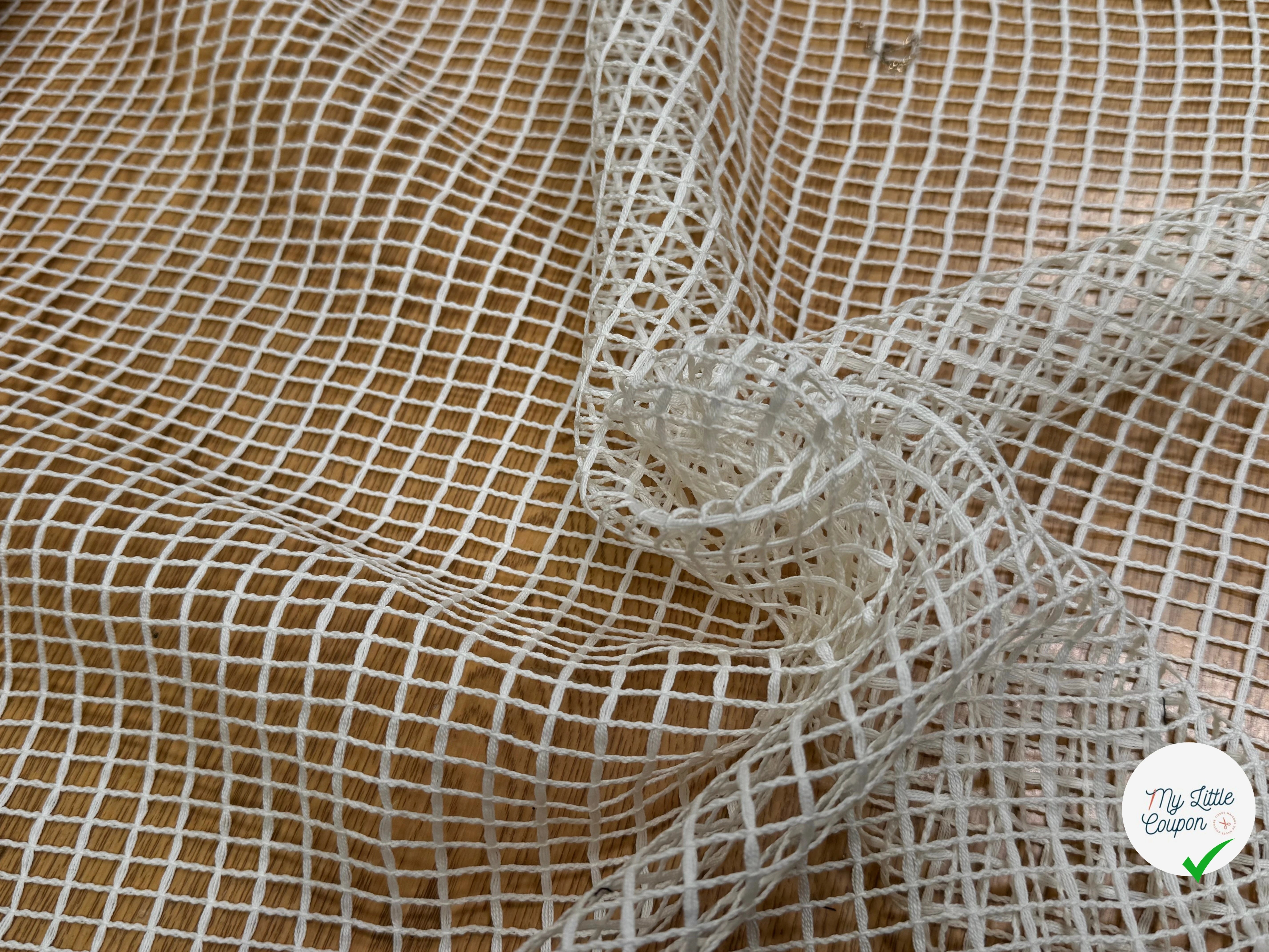 FILET MESH BLANC CASSÉ COTON - My Little Coupon