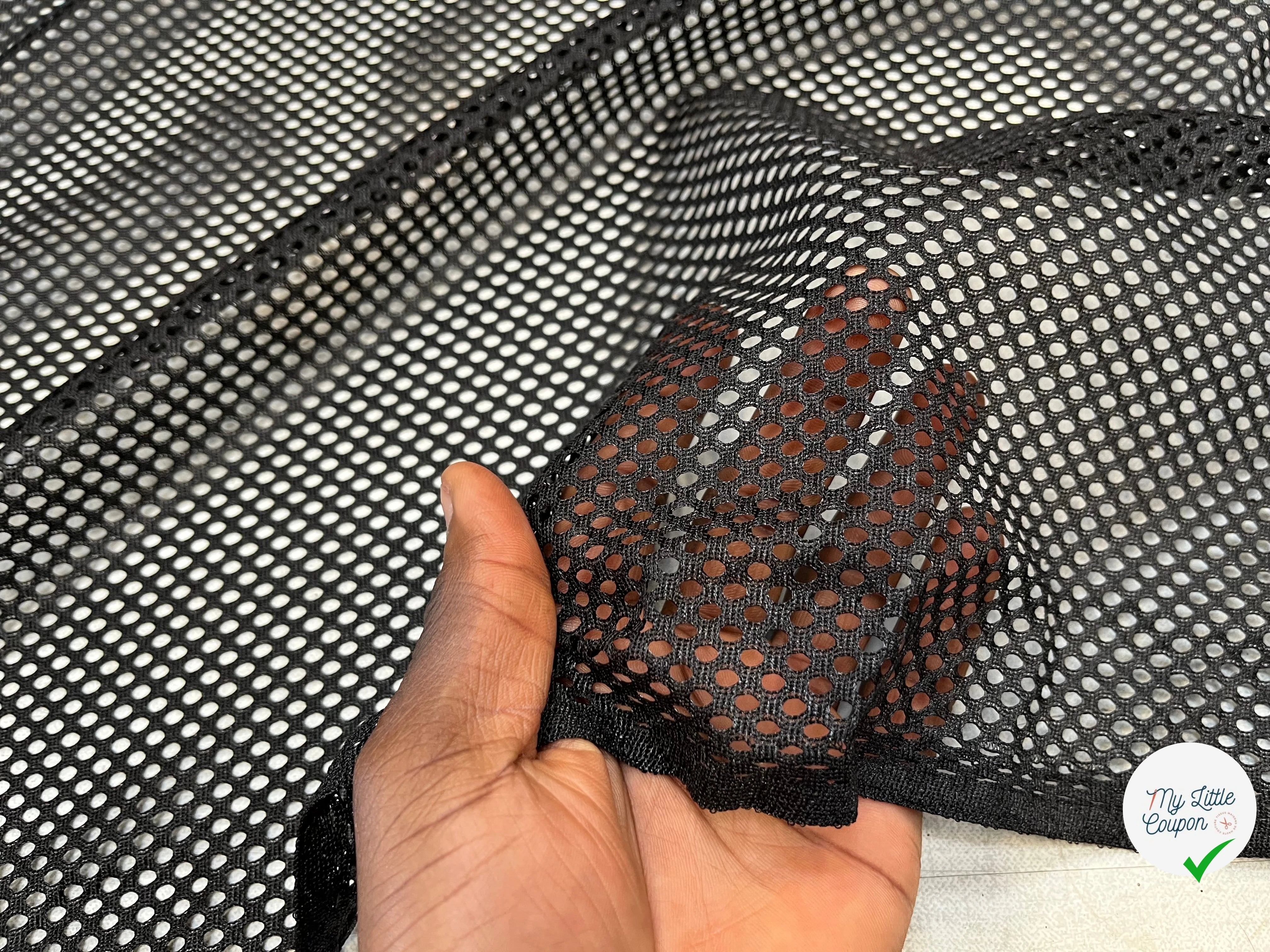 FILLET MESH UNI NOIR 150CM - My Little Coupon