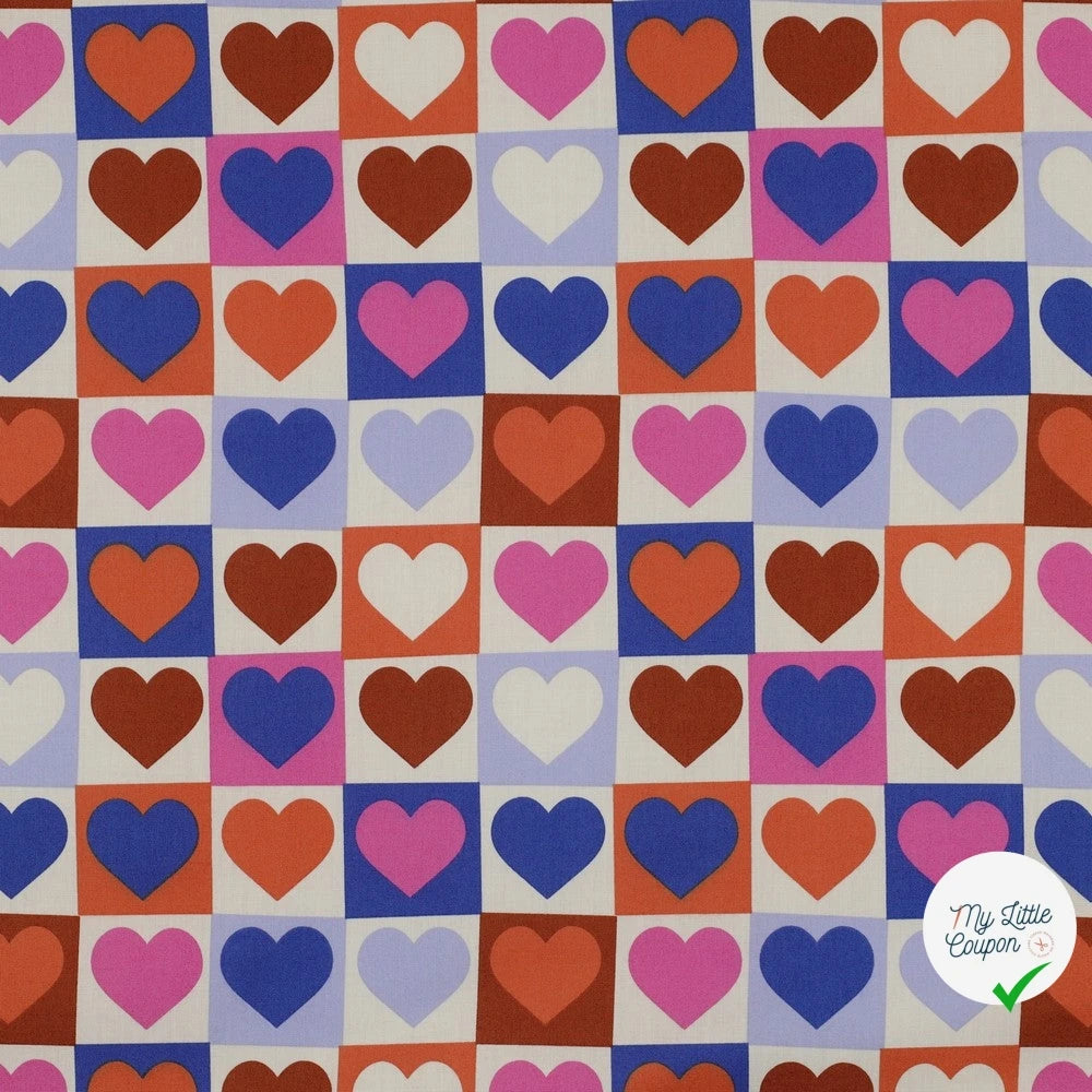 FINE POPLIN HEARTS – OFFWHITE - My Little Coupon