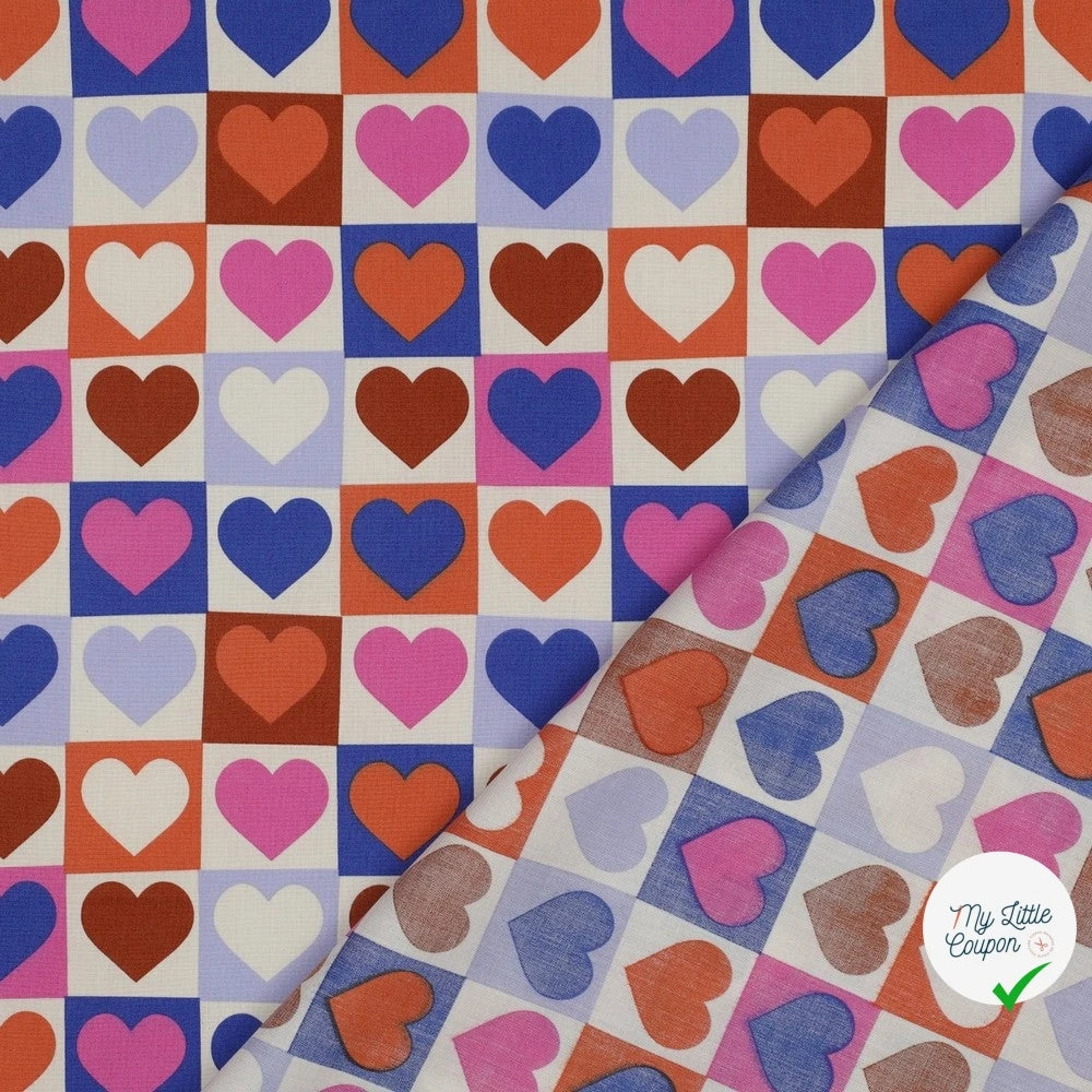FINE POPLIN HEARTS – OFFWHITE - My Little Coupon