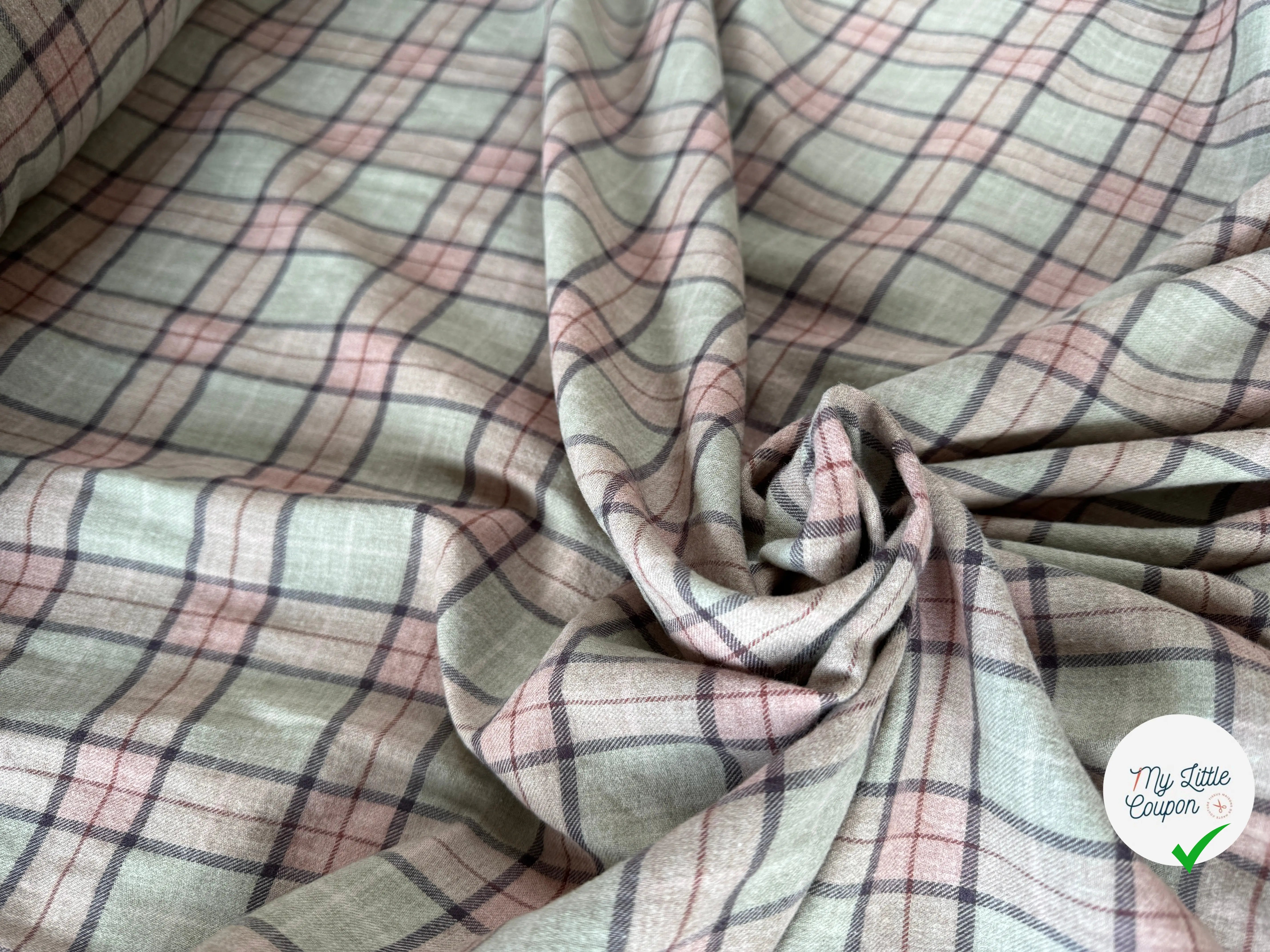 FLANELETTE TRAPPEUR SERGÉ PRESTIGE JAPON COTON 30% LAINE - My Little Coupon