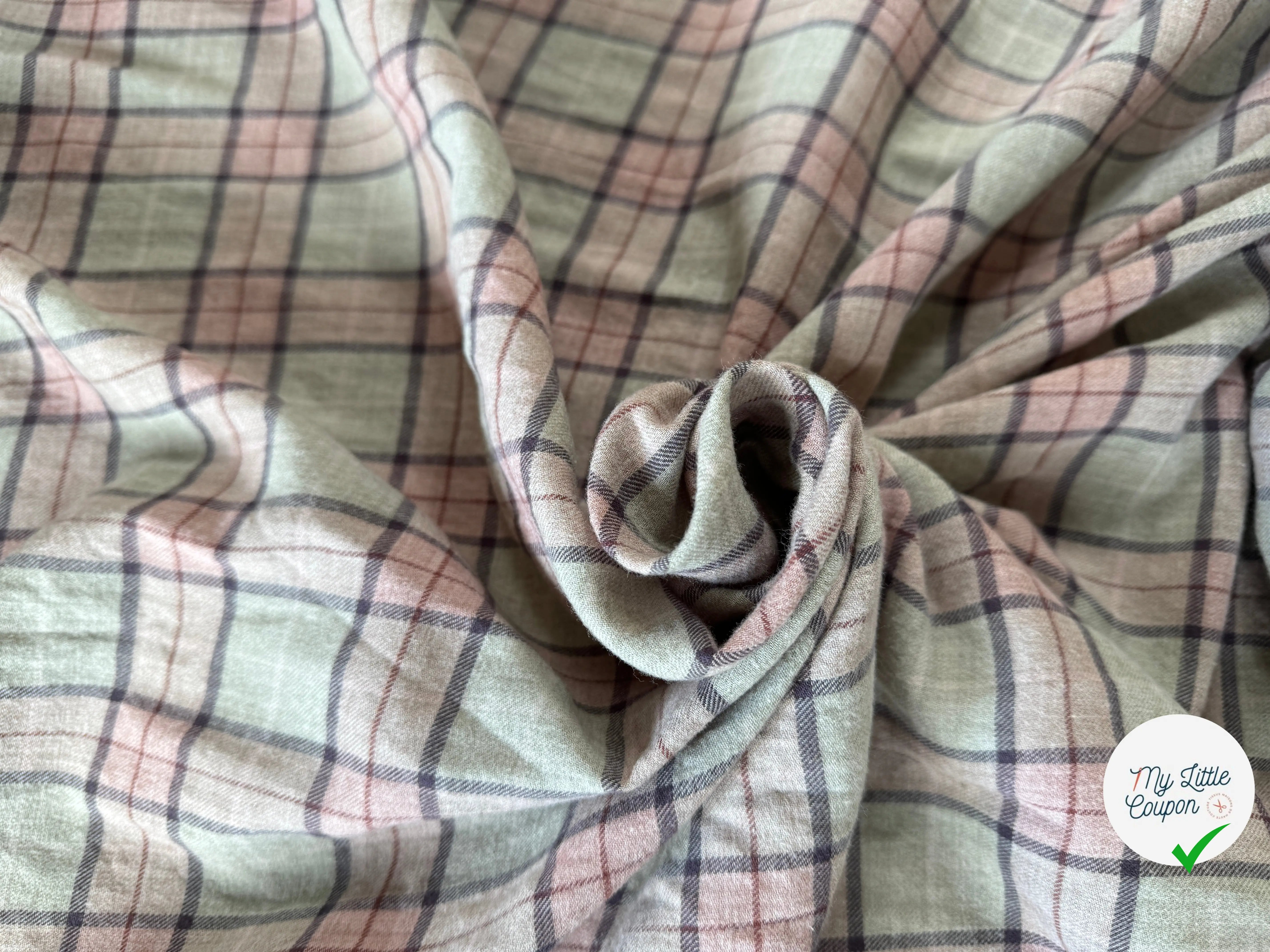 FLANELETTE TRAPPEUR SERGÉ PRESTIGE JAPON COTON 30% LAINE - My Little Coupon