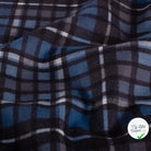 FLANELLE DE COTON CARREAUX ÉCOSSAIS BLEU MARINE - My Little Coupon
