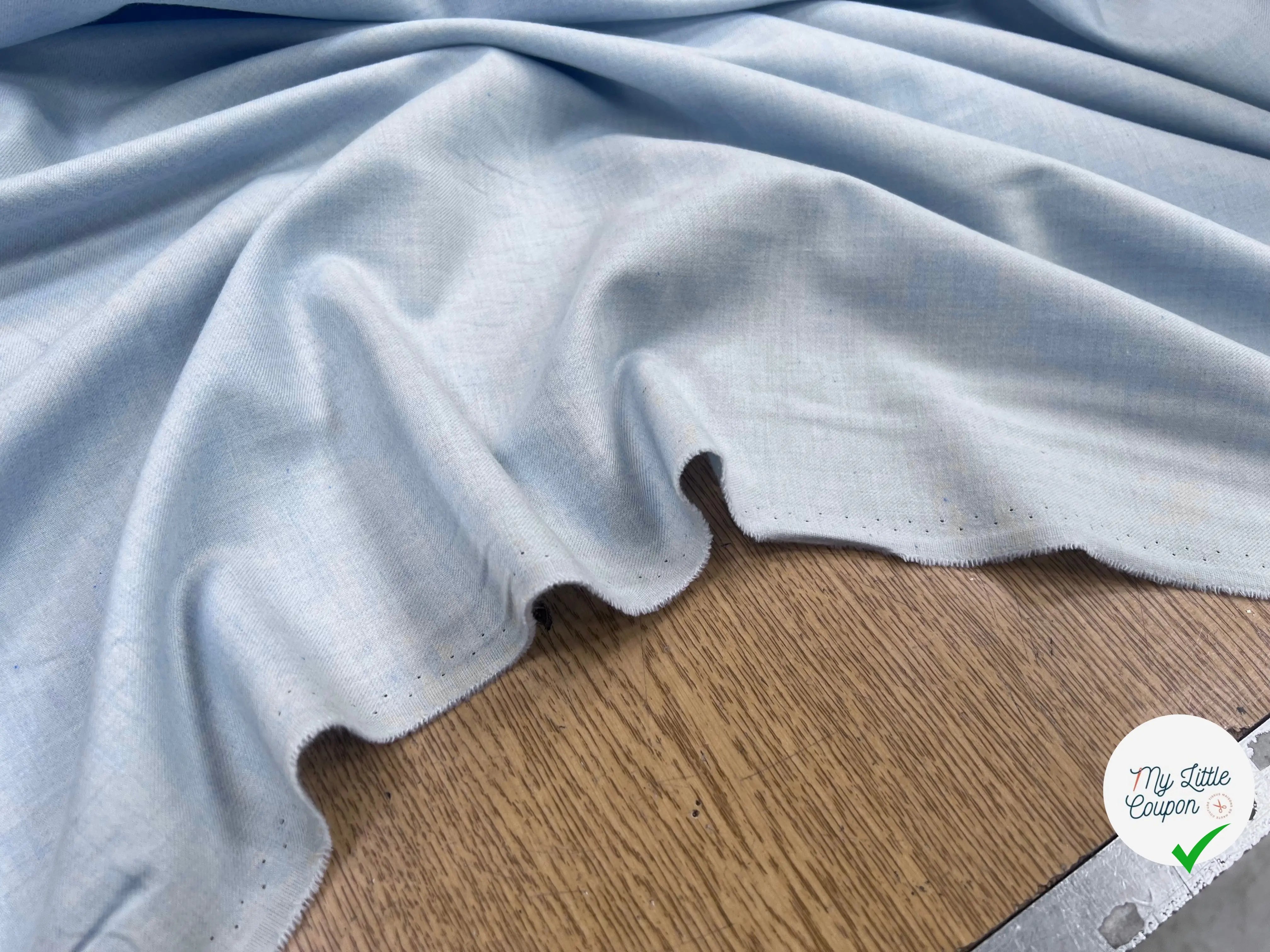 FLANELLE DE COTON DOUCE BLEU CLAIR - My Little Coupon