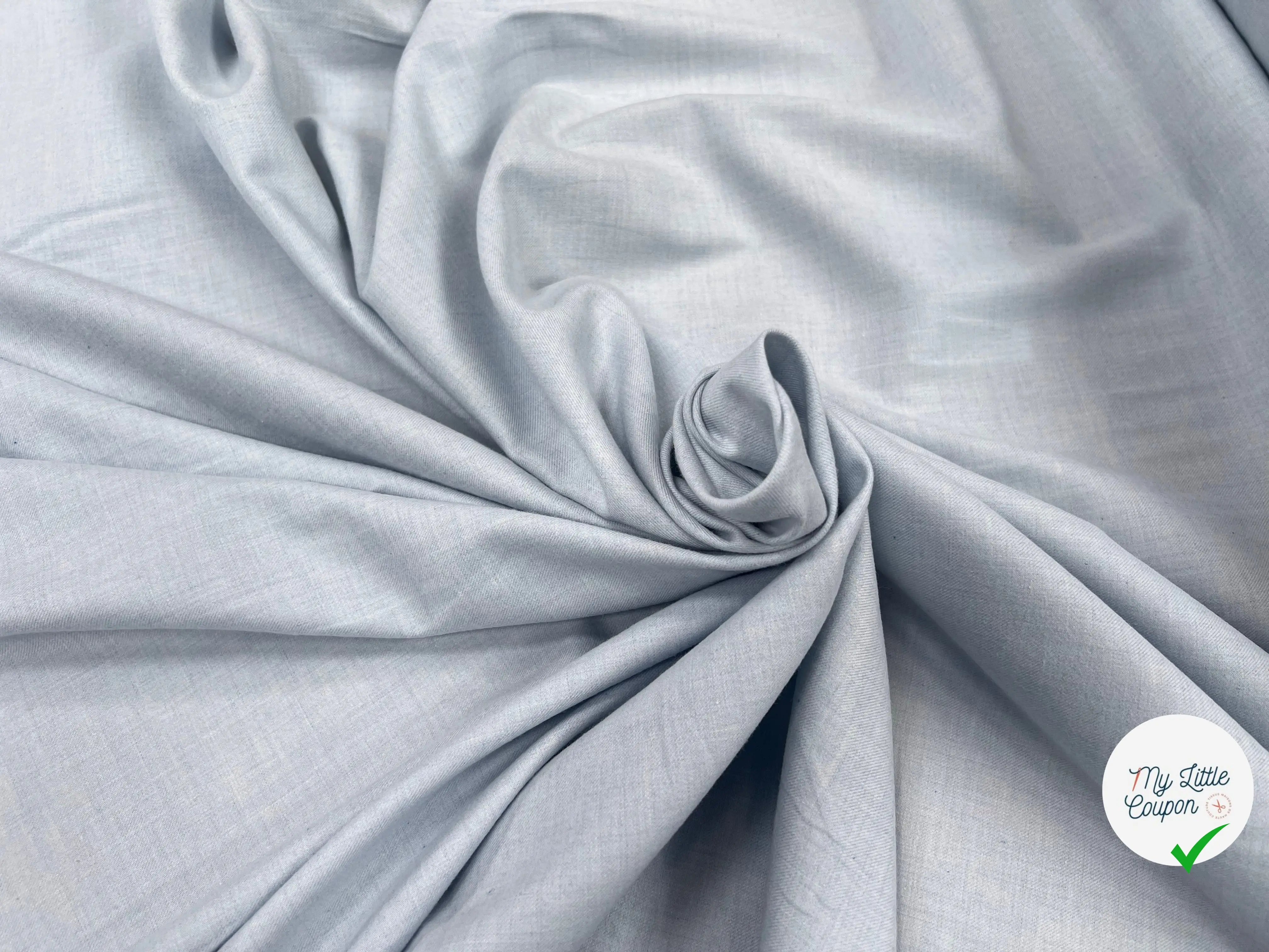 FLANELLE DE COTON DOUCE BLEU CLAIR - My Little Coupon