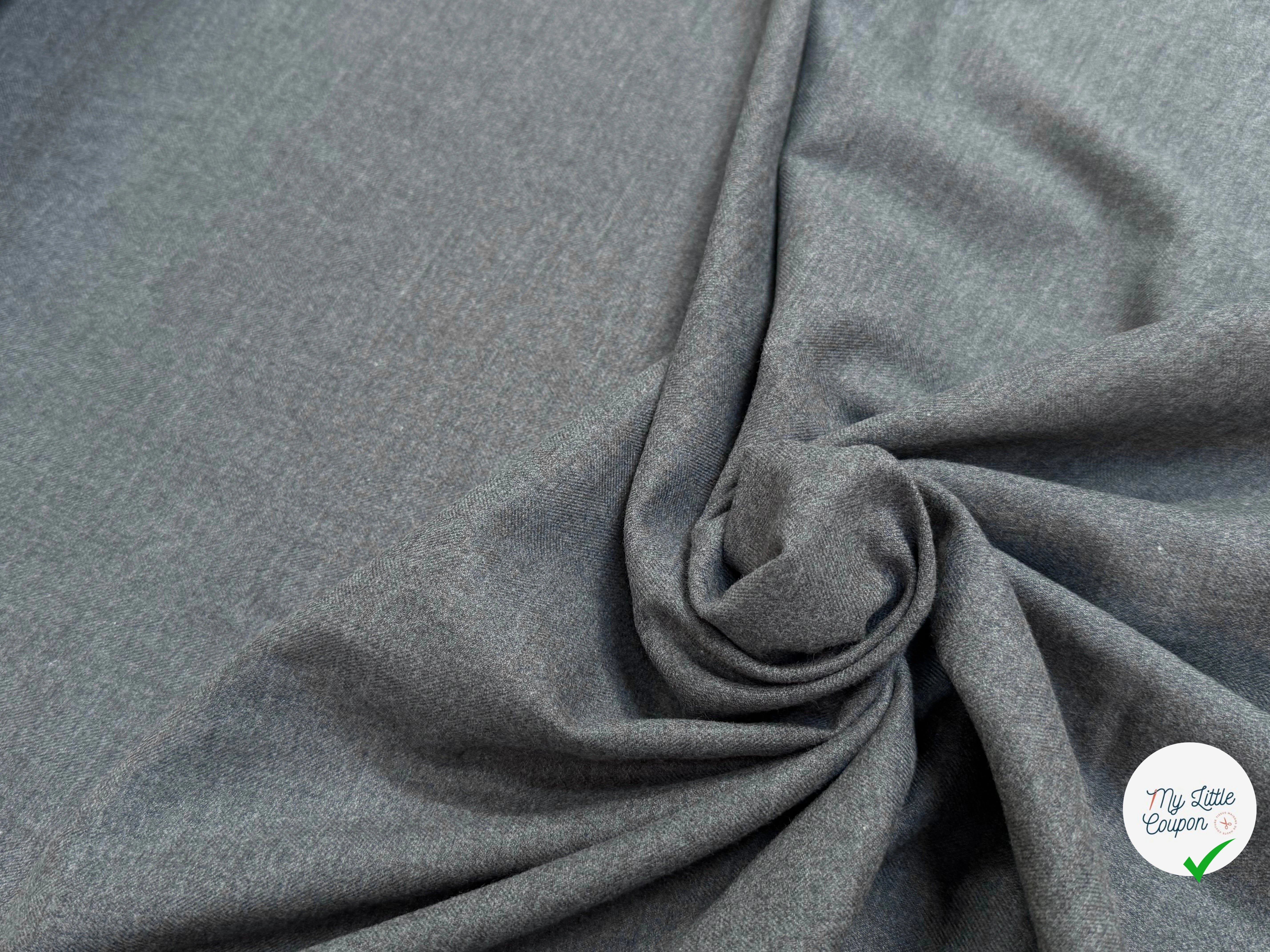 FLANELLE DE COTON DOUCE GRISE CLAIRE 100% COTON - My Little Coupon