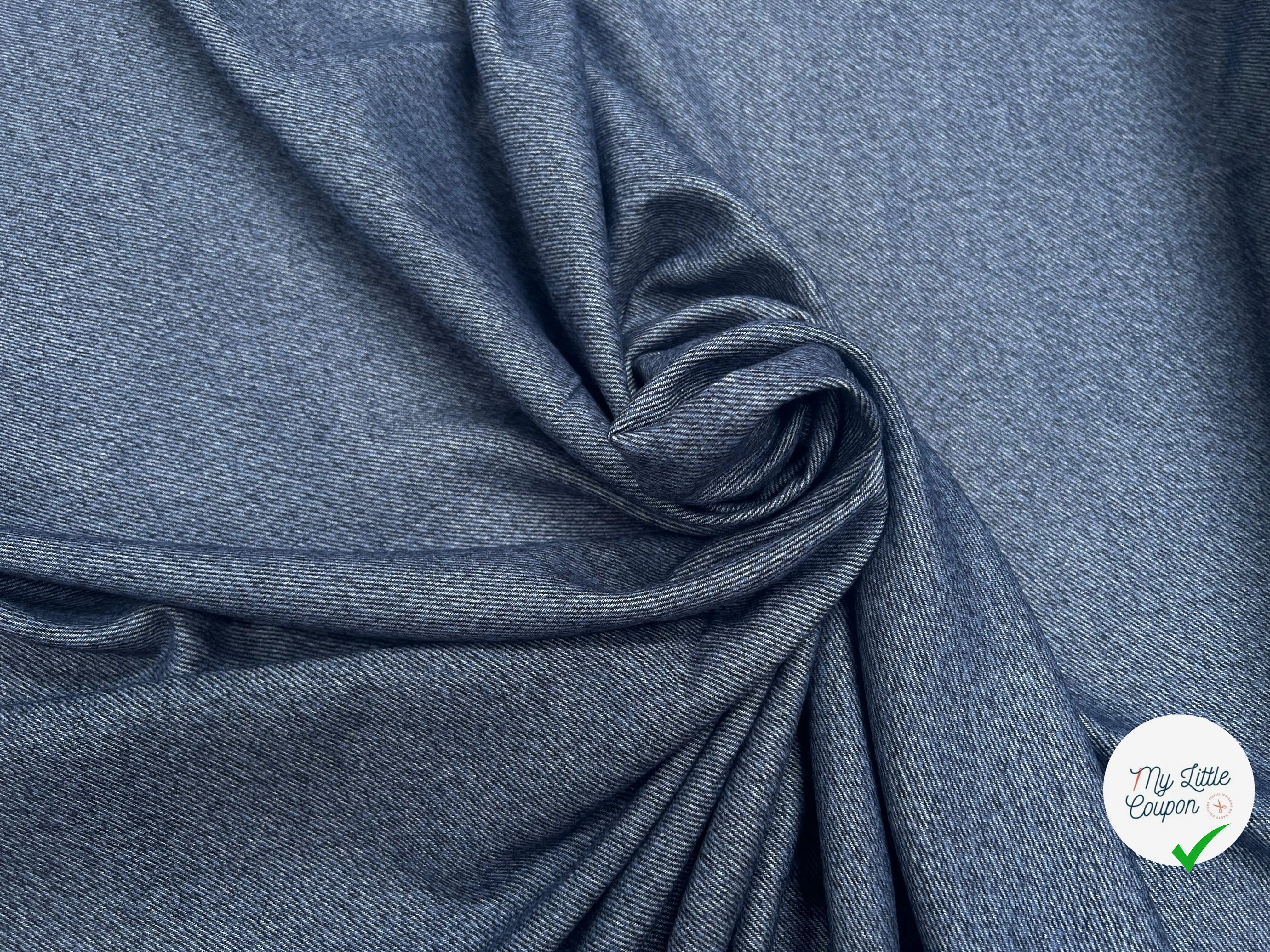 FLANELLE DE COTON SERGEE EFFET JEAN DOUCE - My Little Coupon