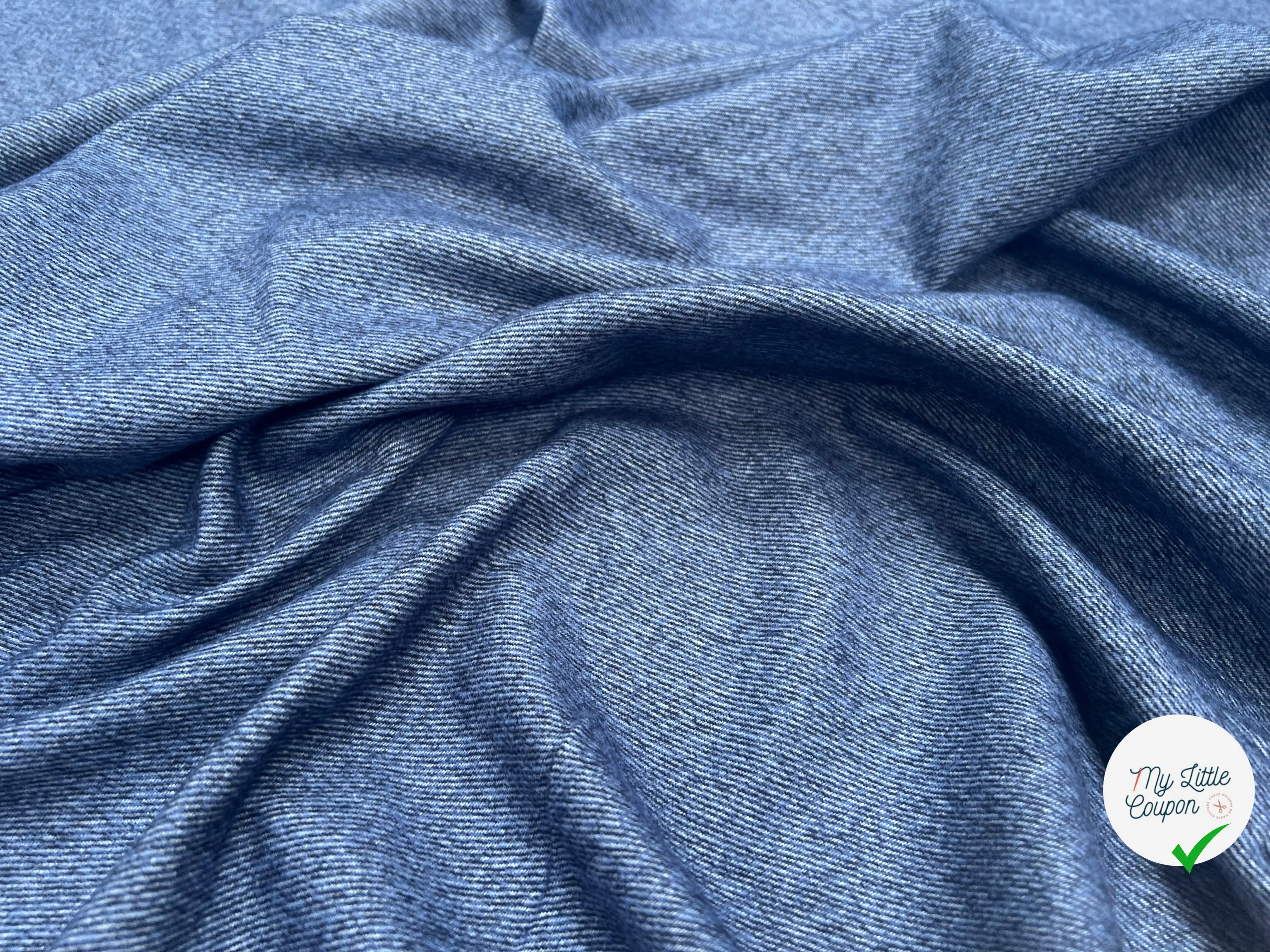 FLANELLE DE COTON SERGEE EFFET JEAN DOUCE - My Little Coupon