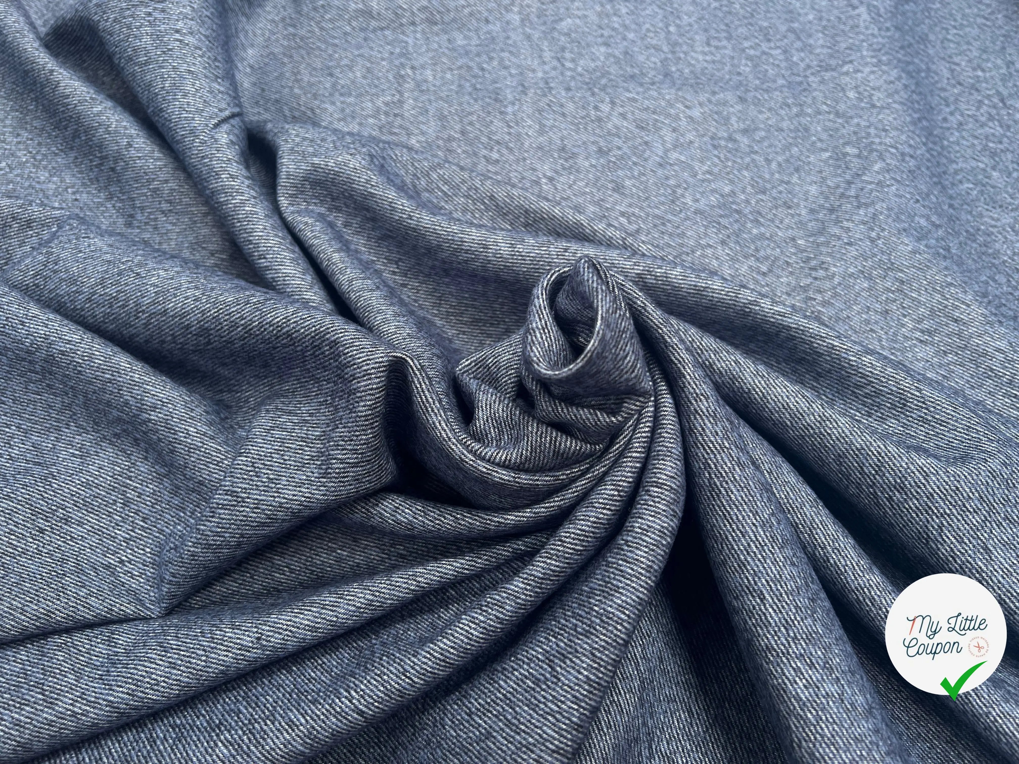 FLANELLE DE COTON SERGEE EFFET JEAN DOUCE - My Little Coupon