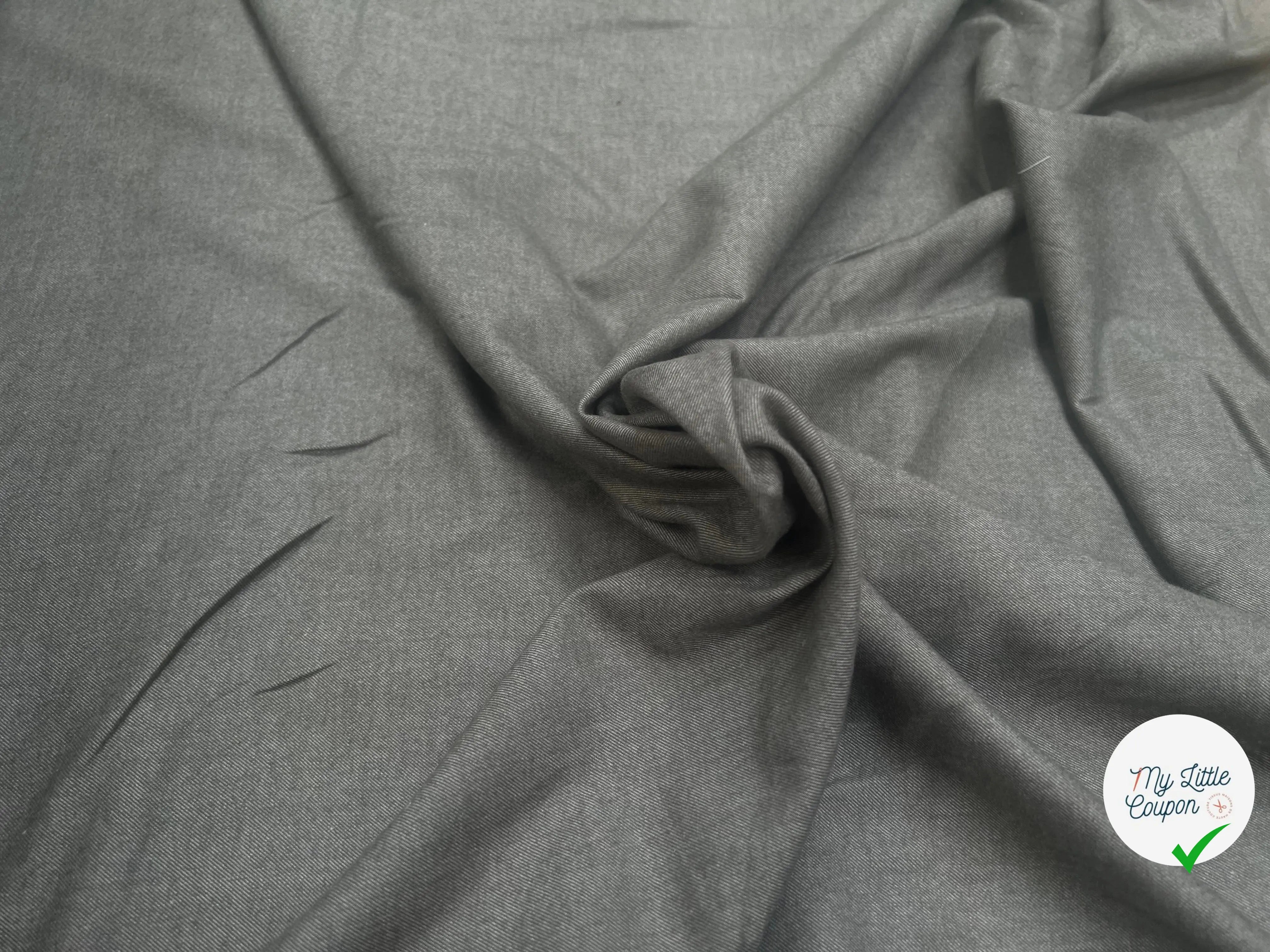 FLANELLE DE COTON SERGEE VERT TILLEUL DOUCE - My Little Coupon