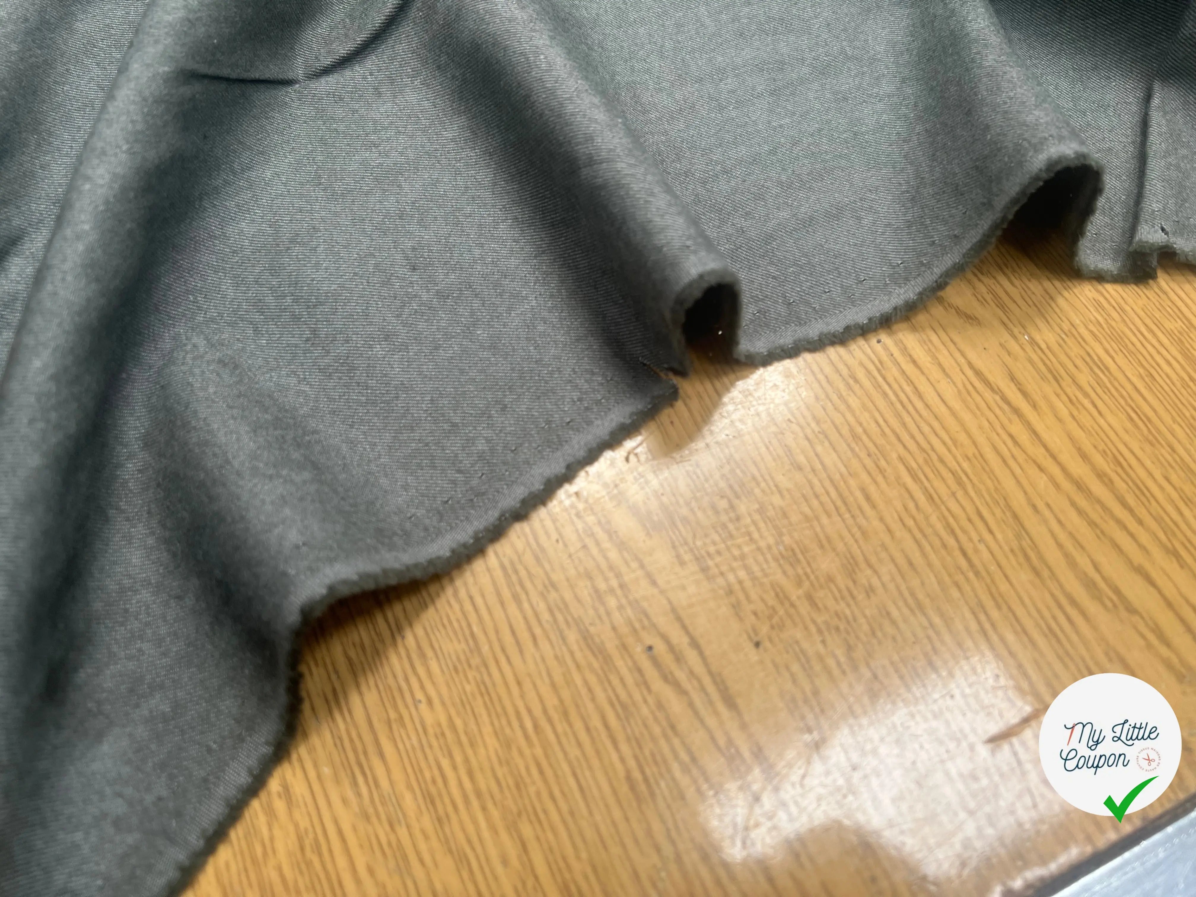 FLANELLE DE COTON SERGEE VERT TILLEUL DOUCE - My Little Coupon