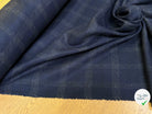 FLANELLE DE LAINE À CARREAUX NIGHT BLUE TRÈS ÉLÉGANT 68% LAINE - My Little Coupon