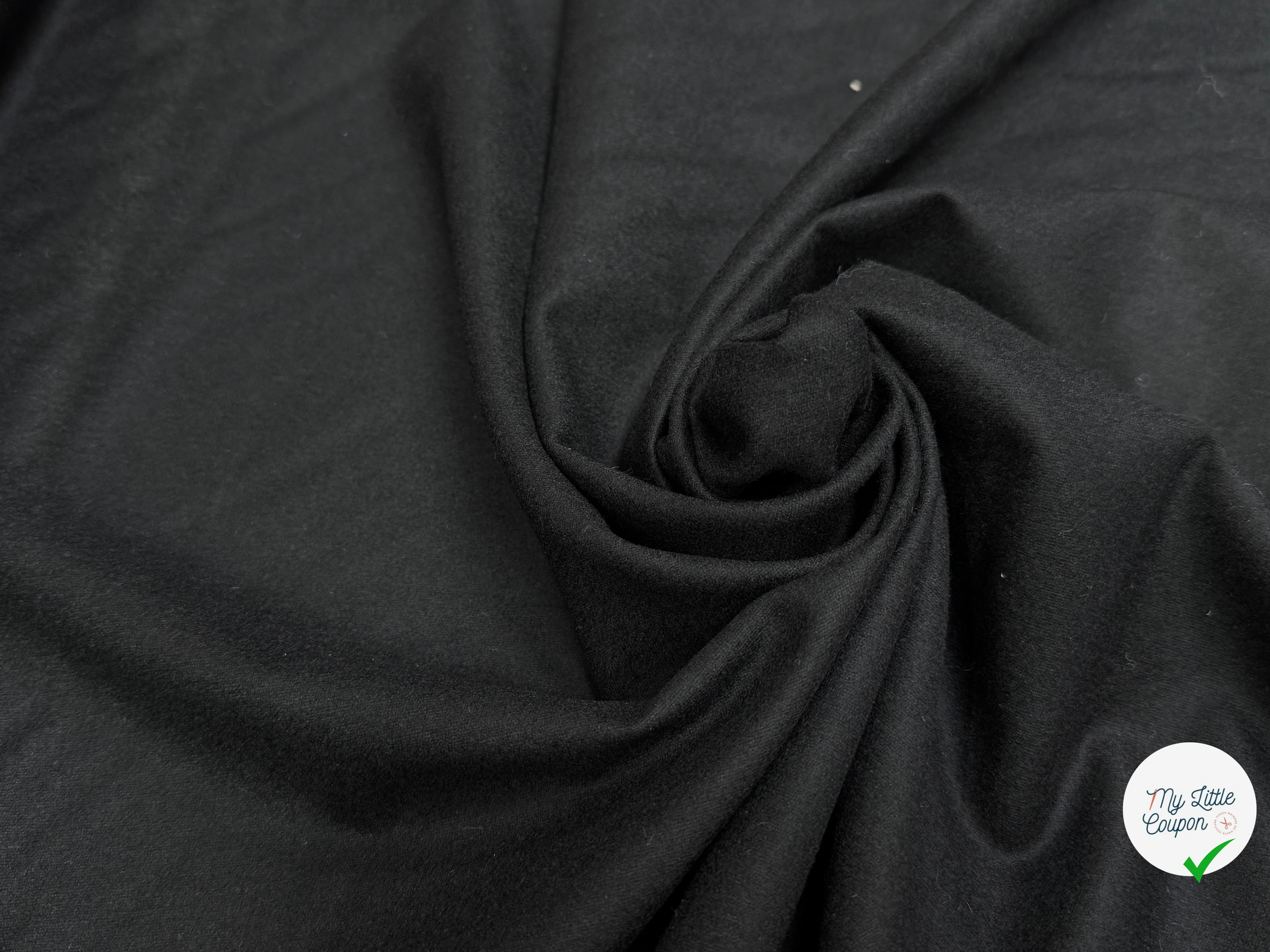 FLANELLE DE LAINE NOIR PROFONDE ULTRA CHIC - My Little Coupon