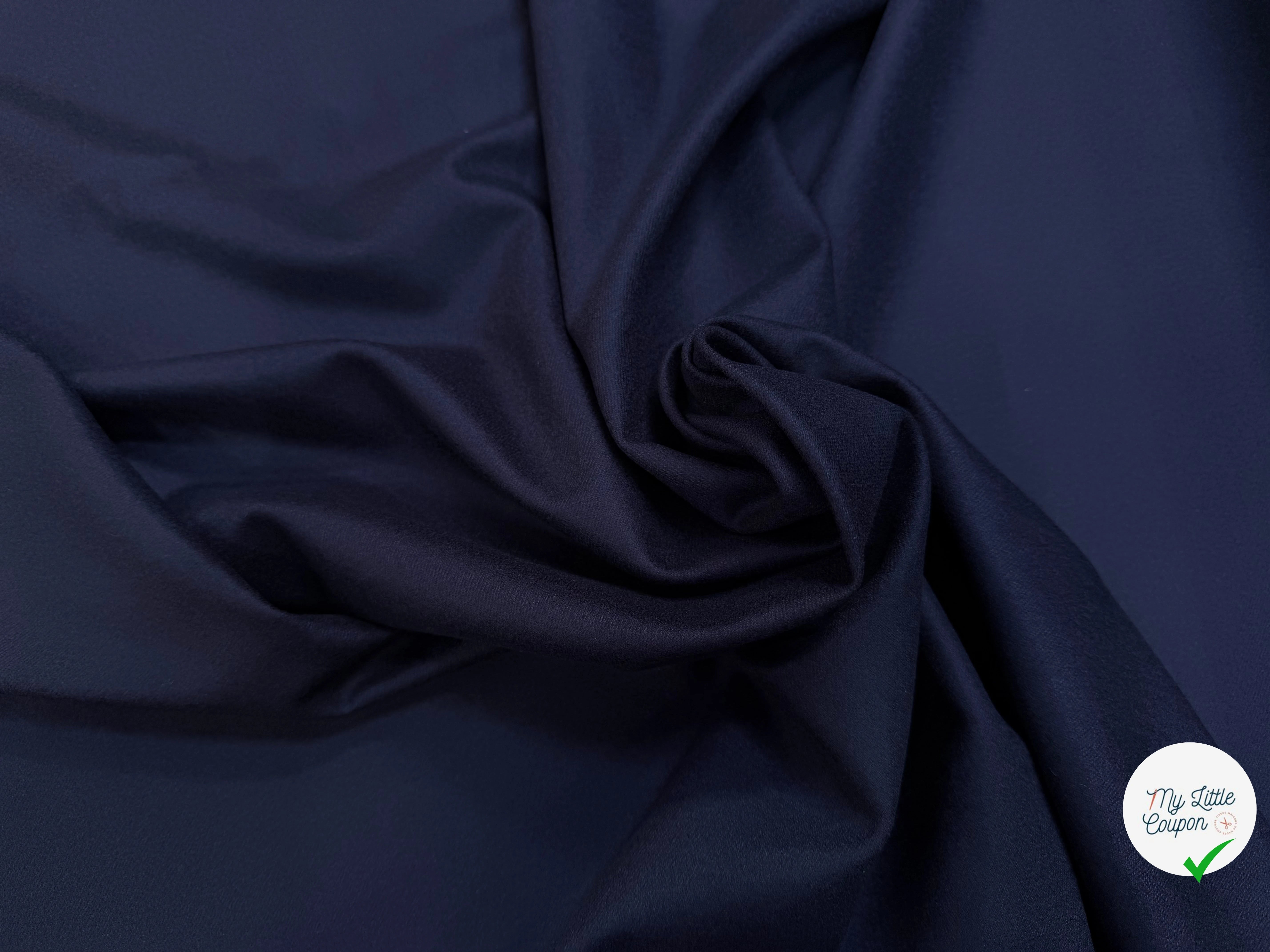 FLANELLE DE LAINE SERGÉE MARINE ULTRA CHIC - My Little Coupon