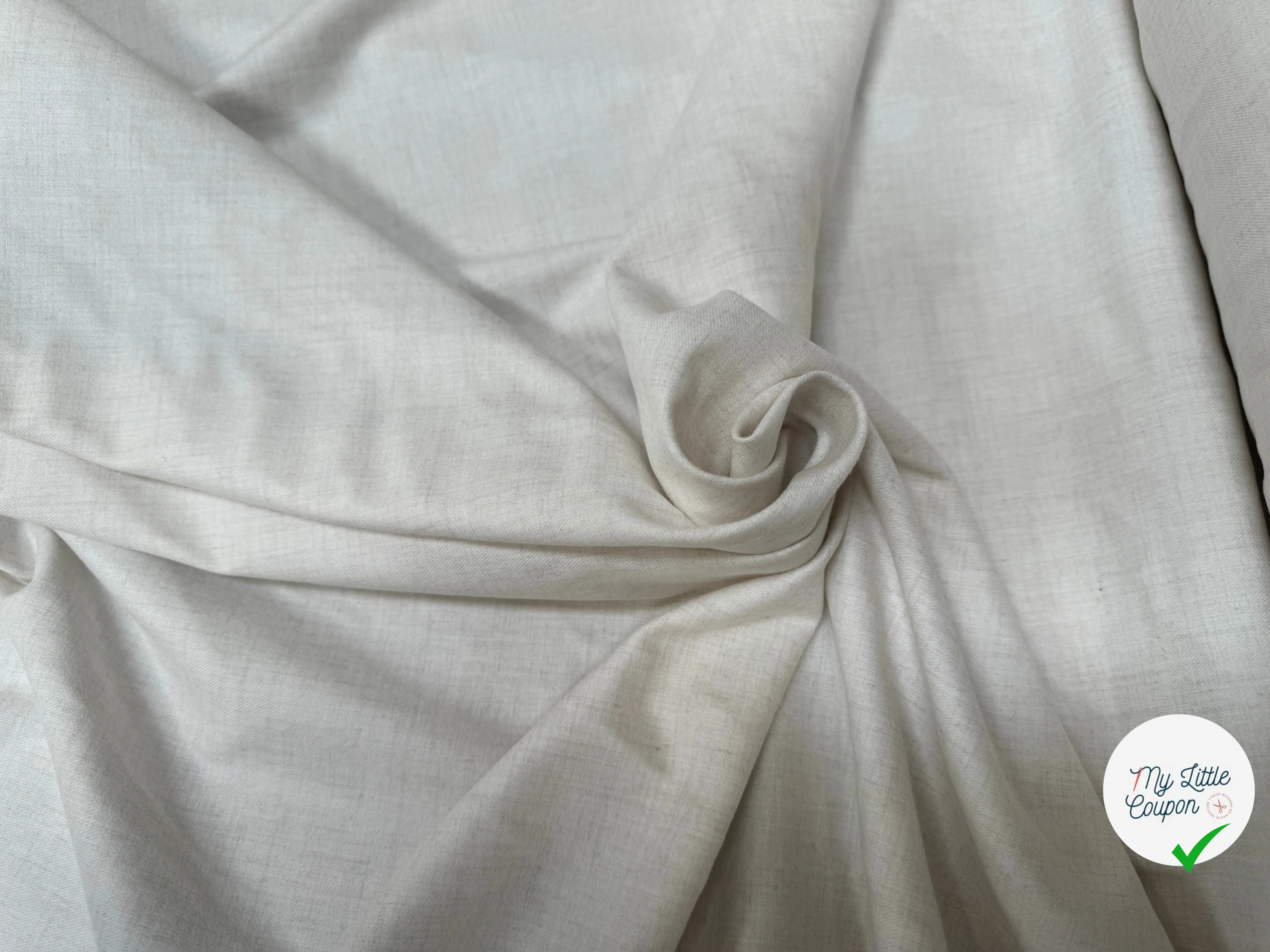 FLANELLE SERGÉE ULTRA DOUCE BLANCHE - My Little Coupon