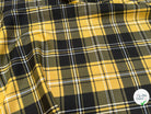 FLANELLE VISCOSE TARTAN JAUNE NOIR - My Little Coupon